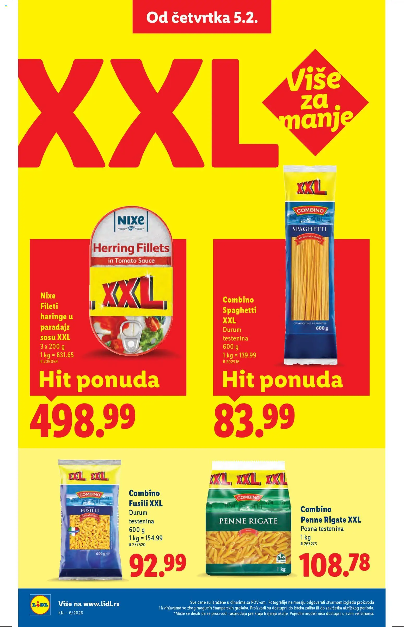 Lidl katalog - važi od 05.02.2026 | Strana: 42 | Proizvode: Testenina, Paradajz