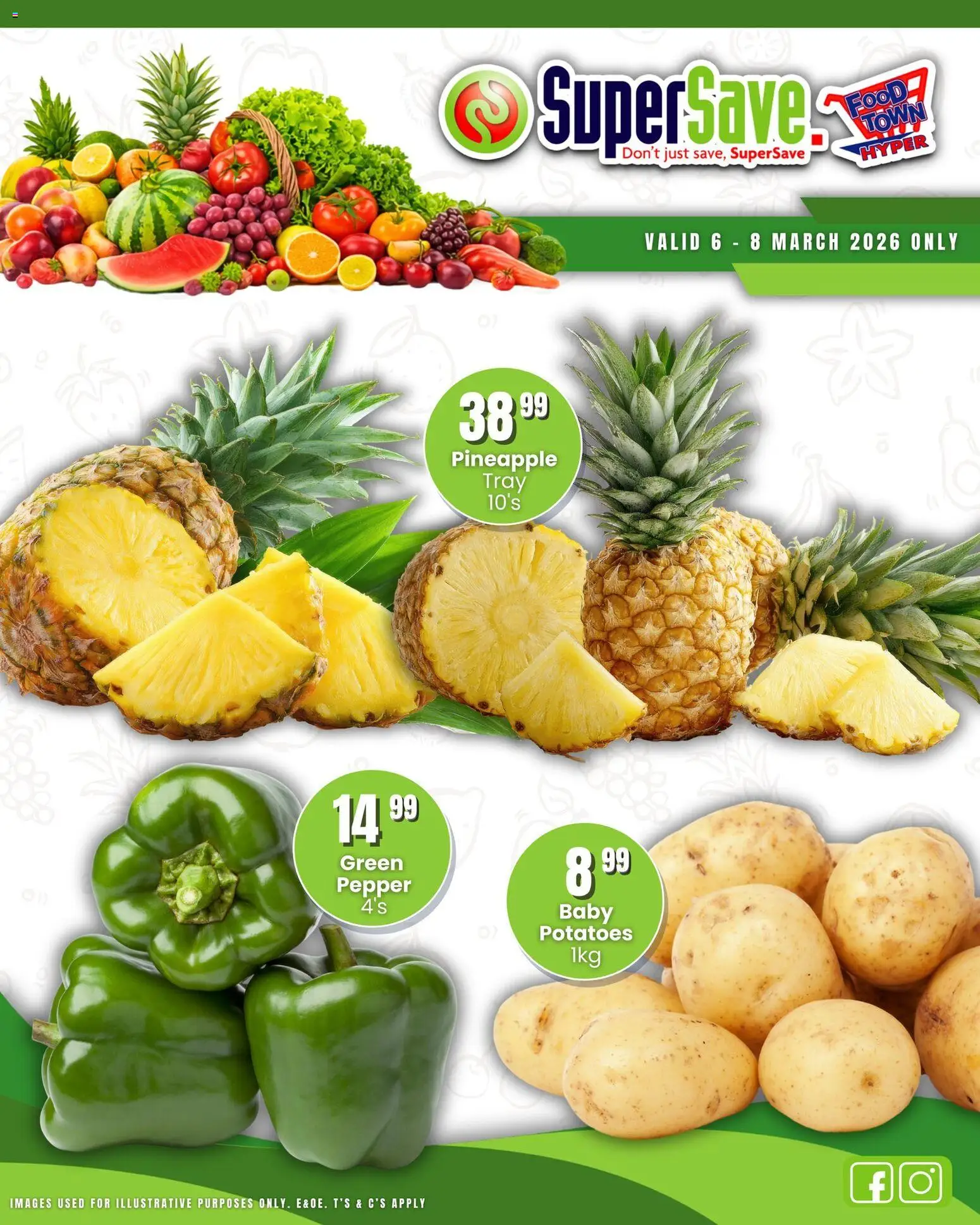 New Super Save catalogue – valid from 06.03.2026 | Page: 7 | Products: Tray, Pineapple, Potatoes, Pepper