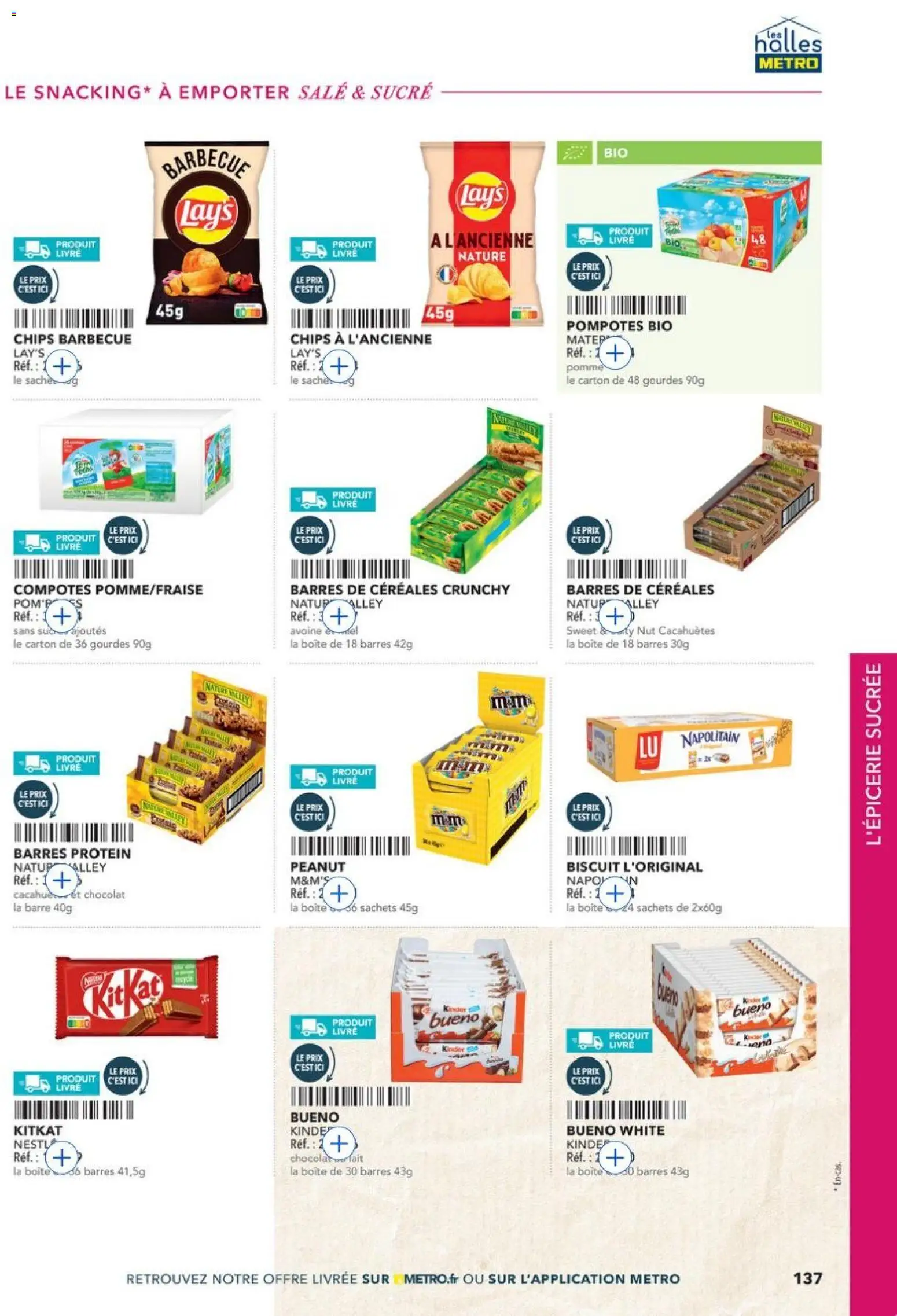 {H1} | Page: 137 | Produits: Barbecue, Chocolat, Livre, Chips