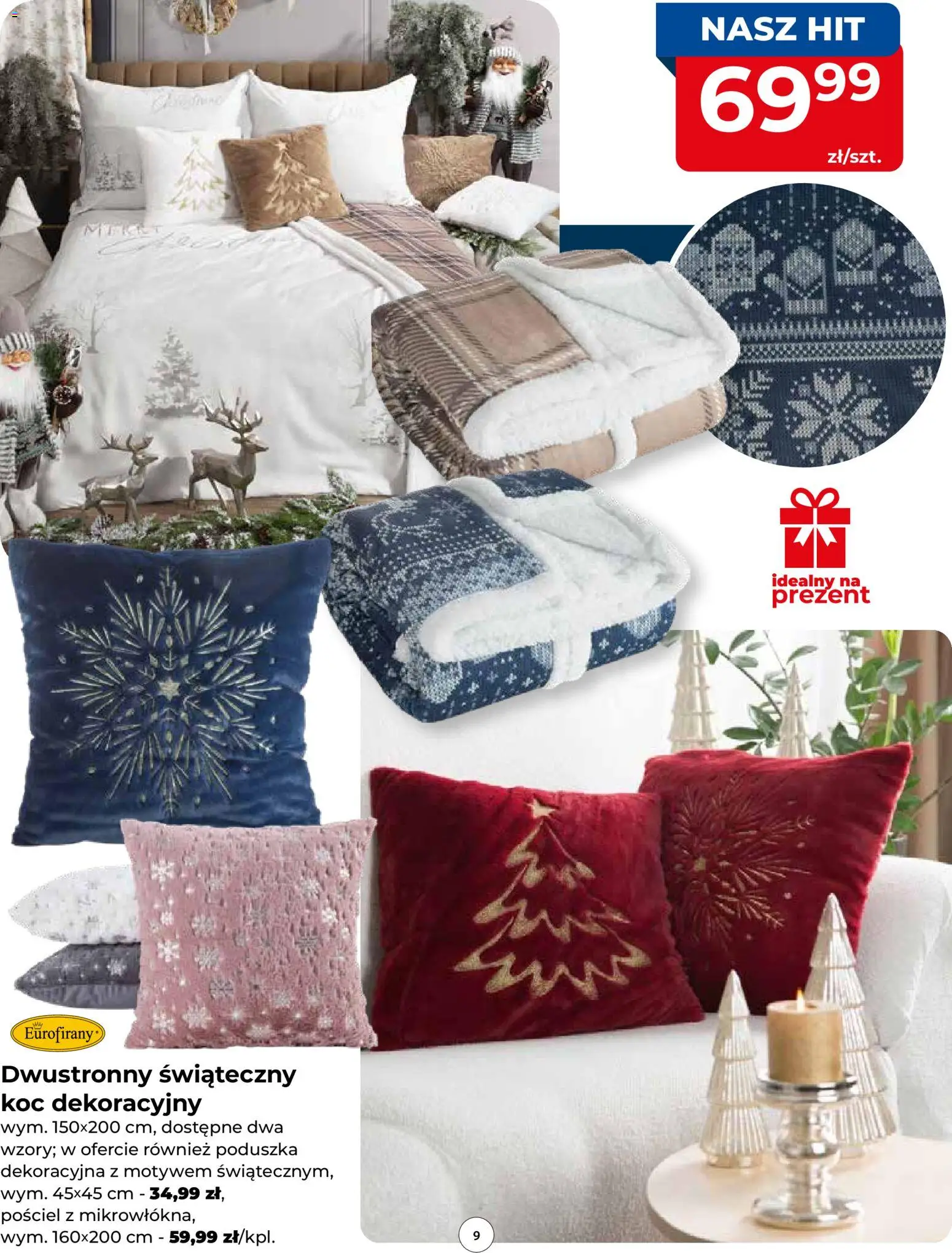 Mrówka Gazetka od 06.11.2025 | Strona: 9 | Produkty: Pościel, Poduszka, Koc