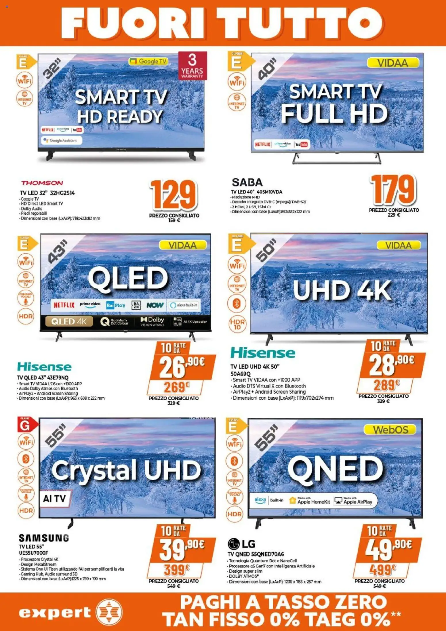 Volantino Expert del 15.01.2026 | Pagina: 16 | Prodotti: smart TV, TV, Video, Audio