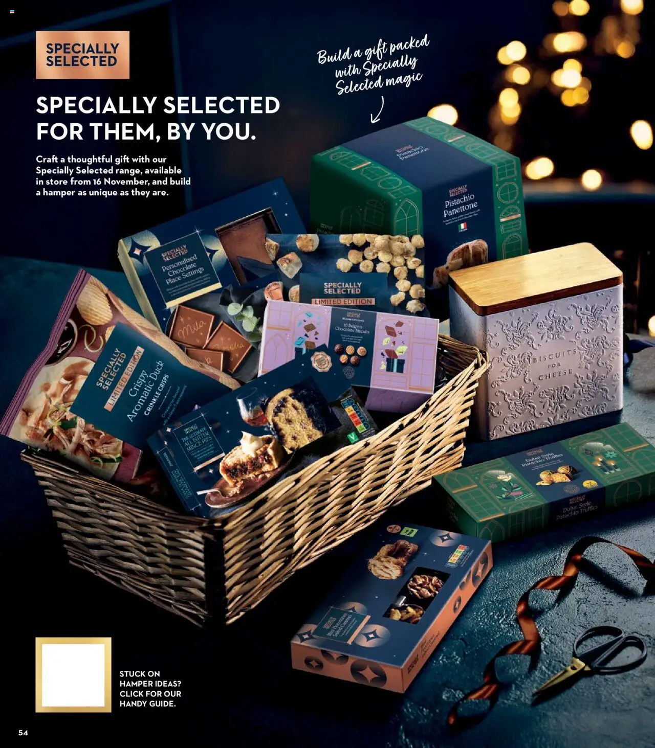 {H1} | Page: 54 | Products: Hamper, Cheese, Chocolate