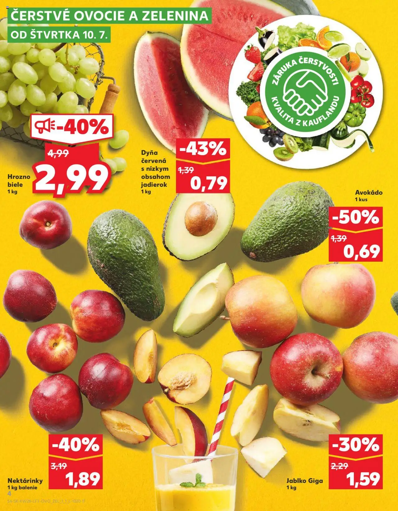 Kaufland Partizánske │ platný od 10.07.2025 | Strana: 4 | Produkty: Apple, Avokádo, Hrozno, Ovocie