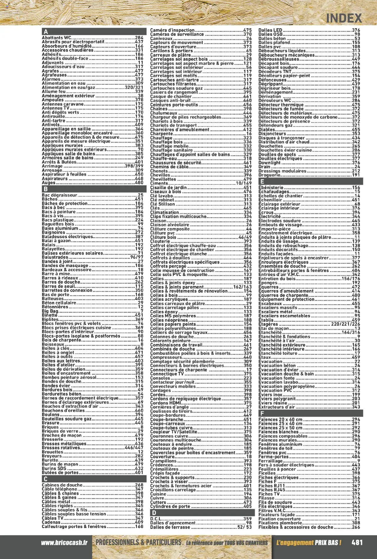 {H1} | Page: 481 | Produits: Briques, Prises, Douche, Compresseurs