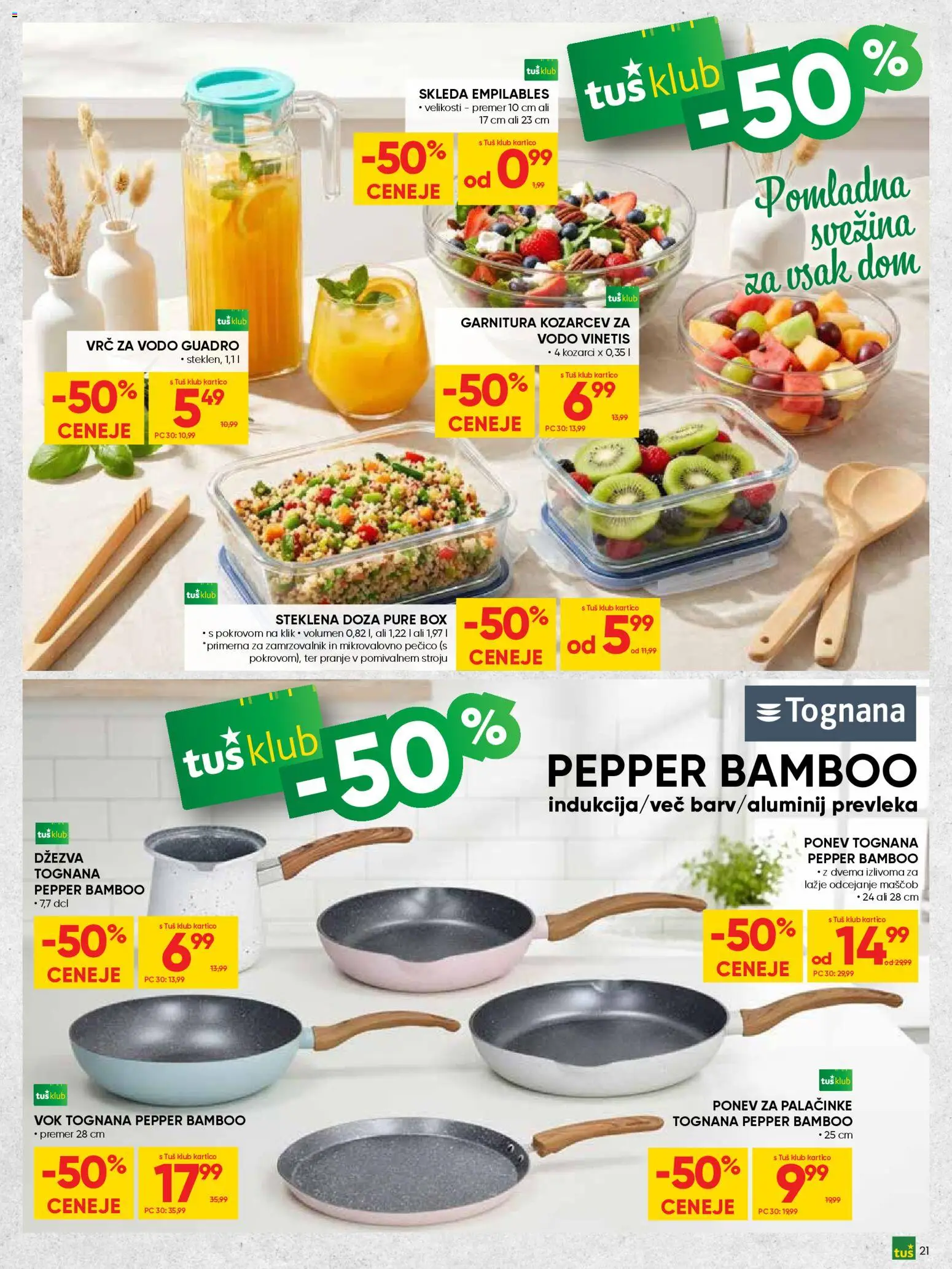 Novi Tuš katalog ponudbe – veljaven od 15.04.2026 | Stran: 21 | Izdelki: Zamrzovalnik, Prevleka, Palačinke