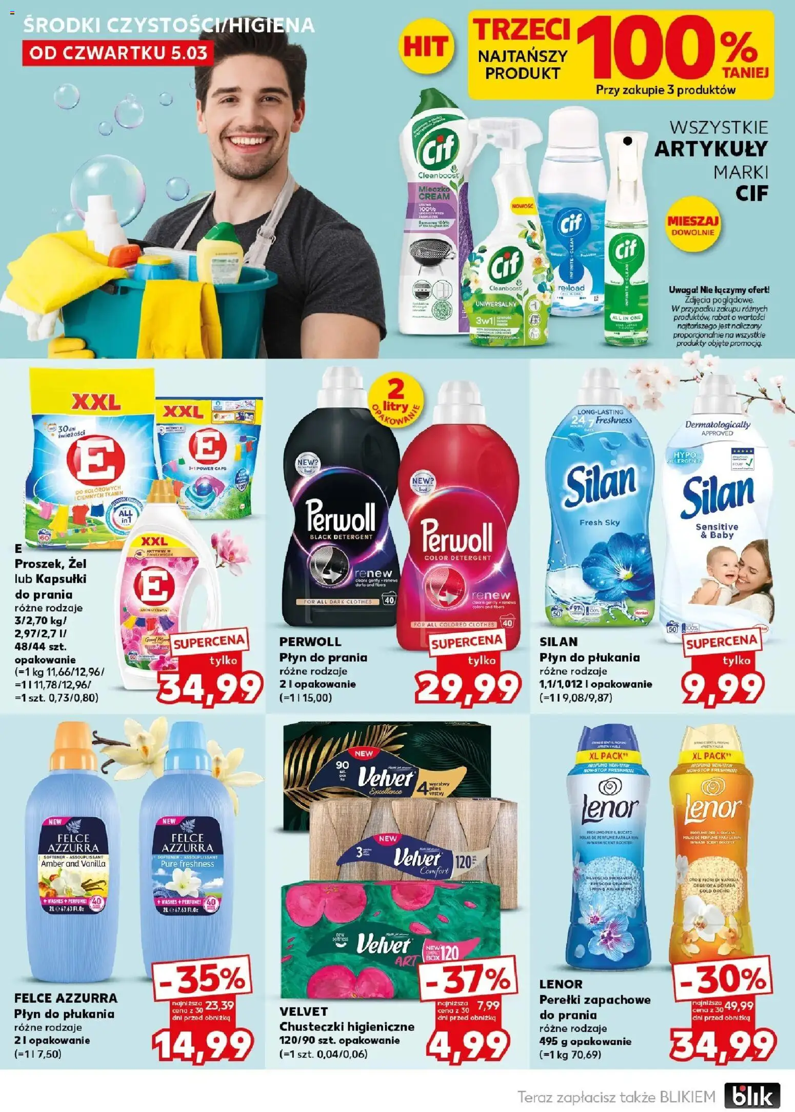 Kaufland gazetka - Mocny start od 09.03.2026 | Strona: 26 | Produkty: Chusteczki higieniczne, Dorada, Detergent
