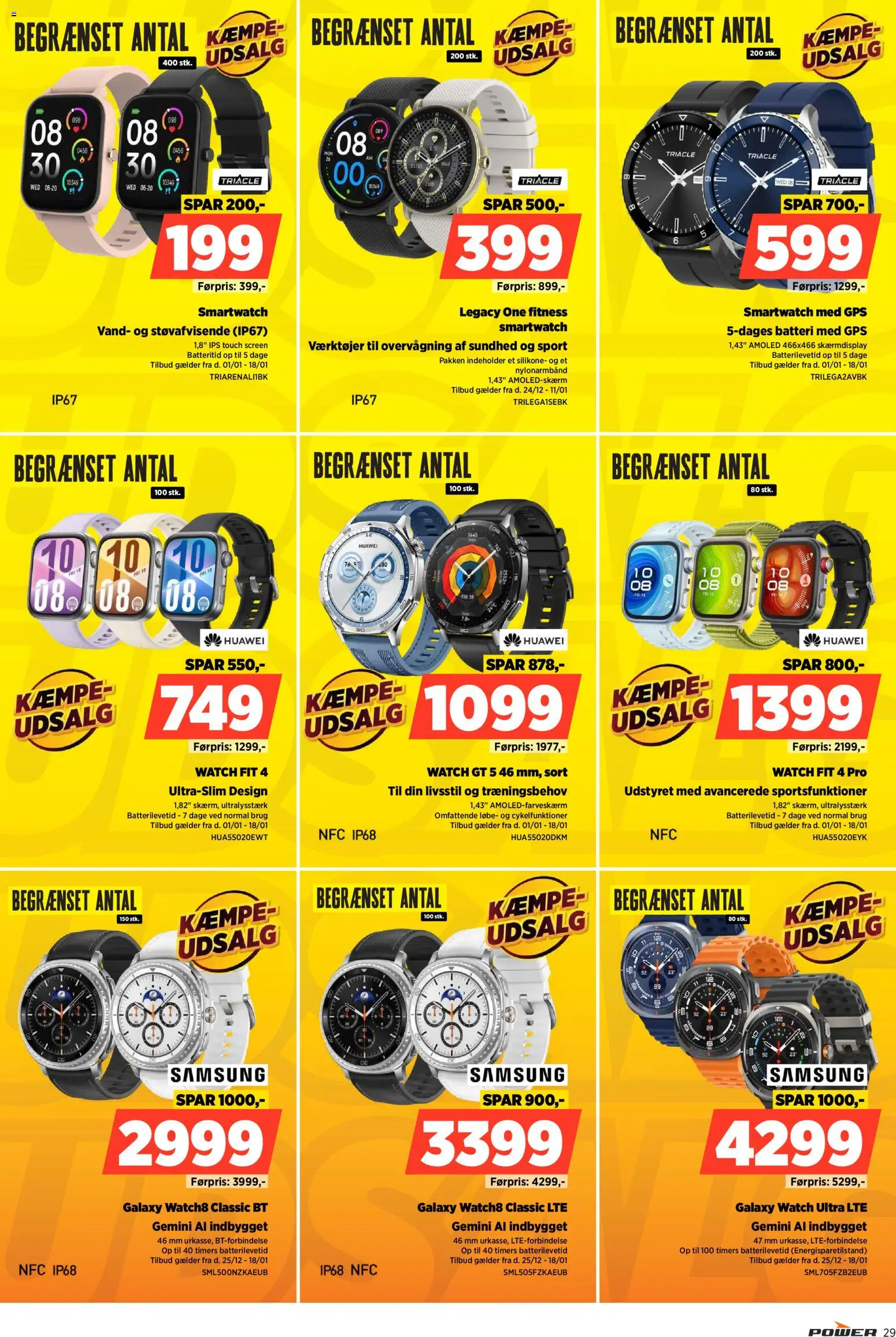 Power tilbudsavis – gyldig fra 02.01.2026 | Side: 29 | Produkter: GPS, Batteri, Smartwatch