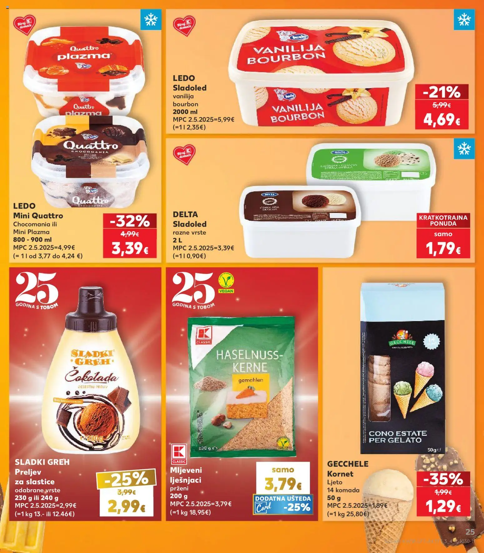 Kaufland HR akciós ujság - amely érvényes a következő dátumtól: 29.04.2026 | Oldal: 25 | Termékek: Bourbon, Vegán