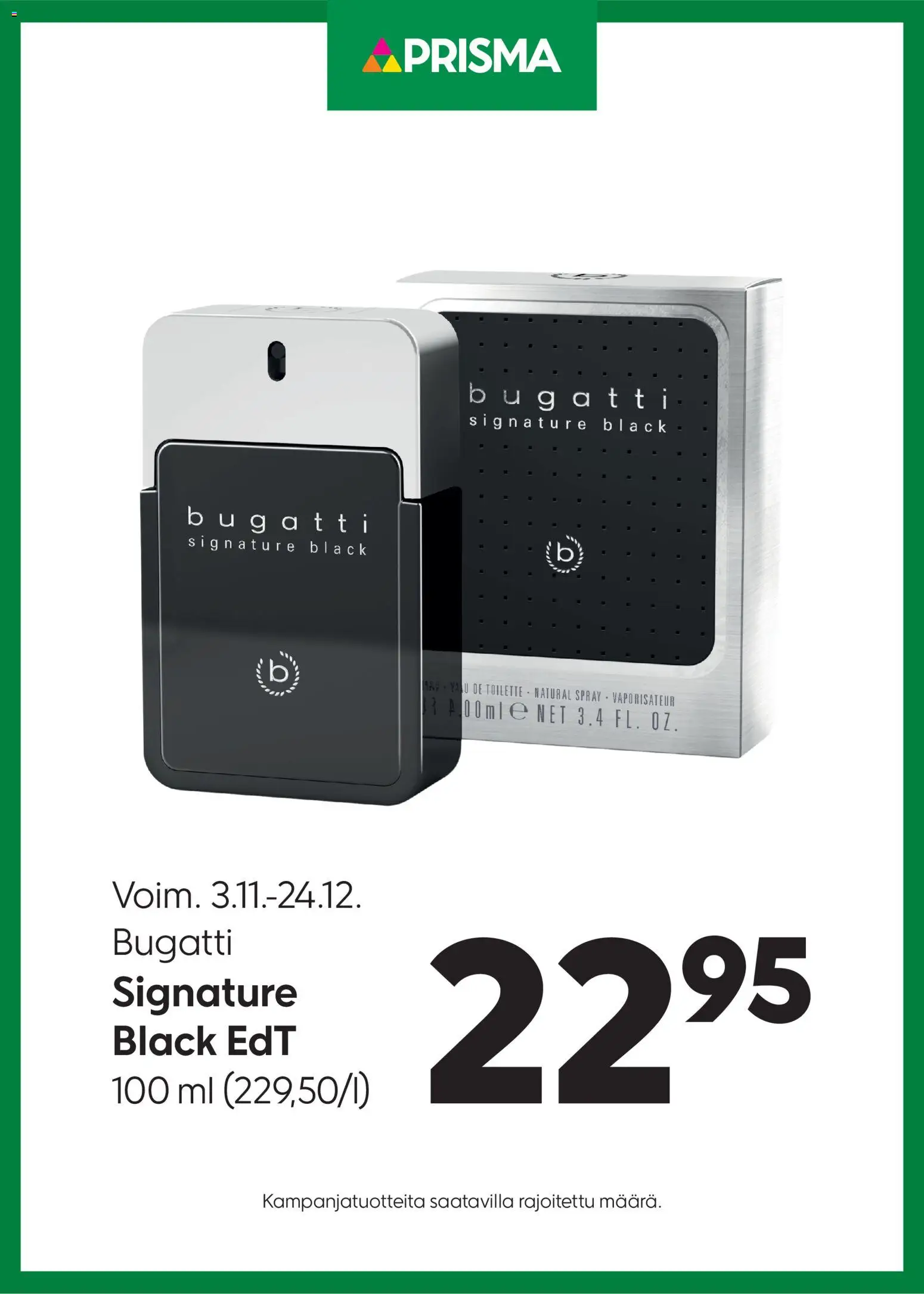 Prisma tarjoukset Bugatti – voimassa 03.11.2025 alkaen | Sivu: 1 | Tuotteet: Eau de toilette