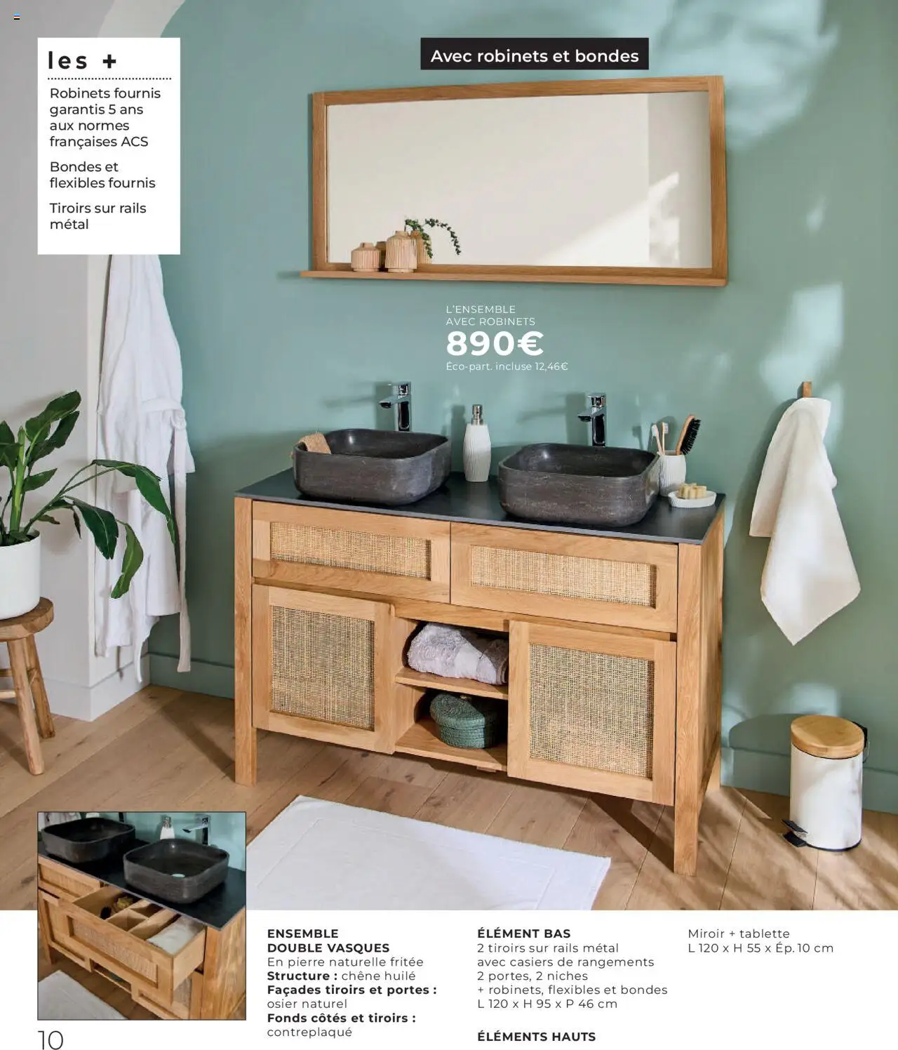  | Page: 10 | Produits: Tablette, Tiroirs, Miroir, Huile