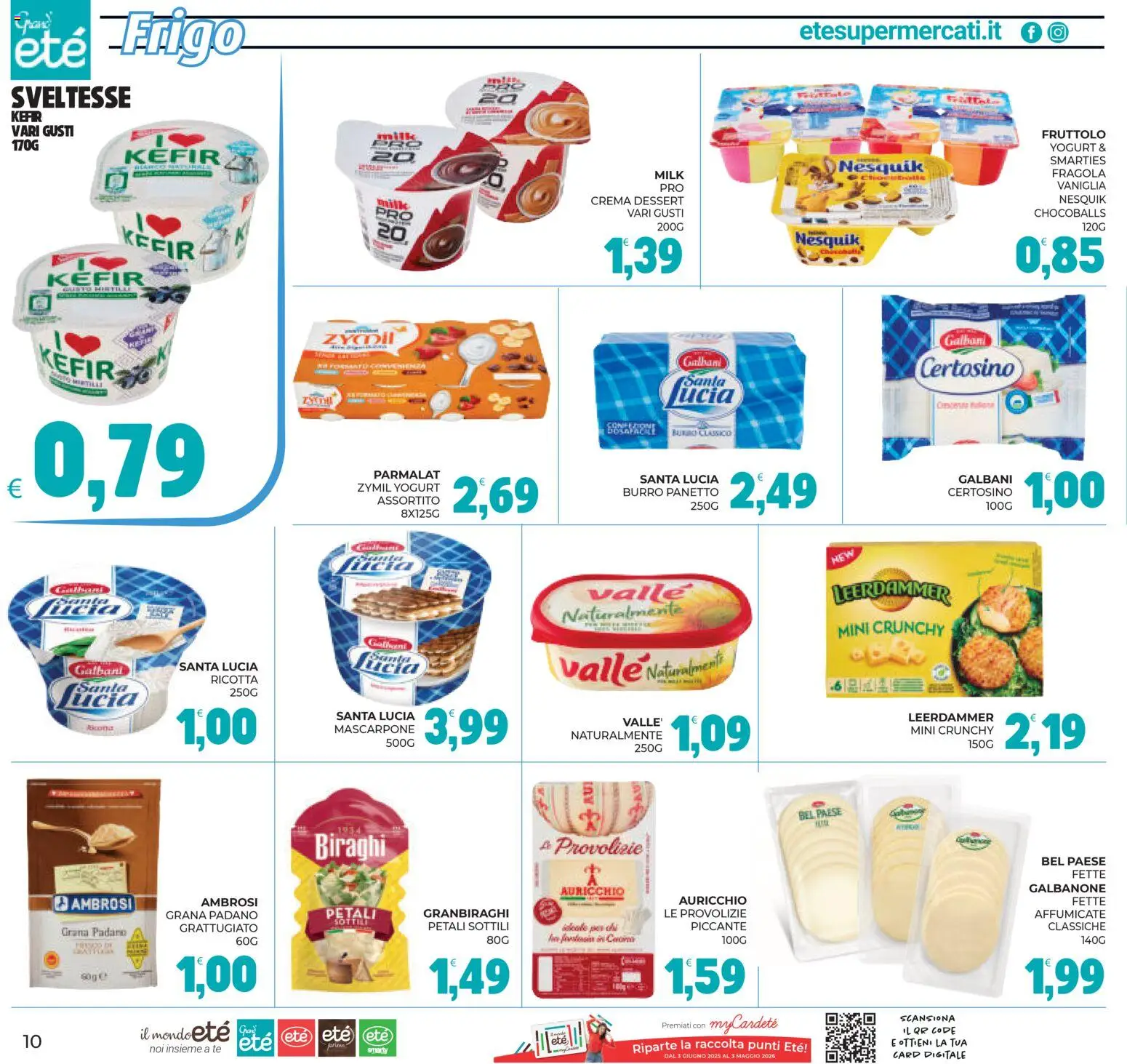 Volantino Eté del 17.04.2026 | Pagina: 10 | Prodotti: Crema, Burro, Grana Padano, Mascarpone
