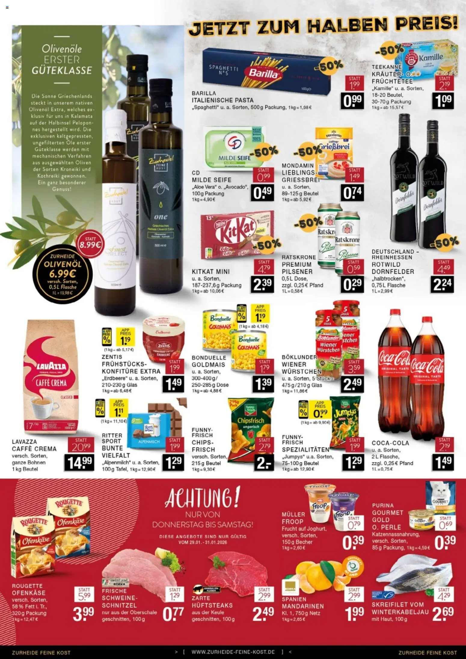 Edeka Zurheide Prospekt 	 – gültig ab 26.01.2026 | Seite: 8 | Produkte: Froop, Mandarinen, Schnitzel, Teekanne