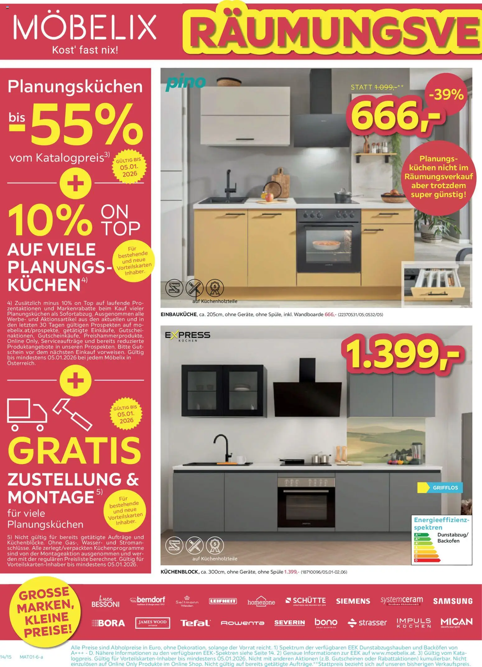 Möbelix Räumungs-Verkauf gültig ab 22.12.2025 | Seite: 14 | Produkte: Wasser, Samsung