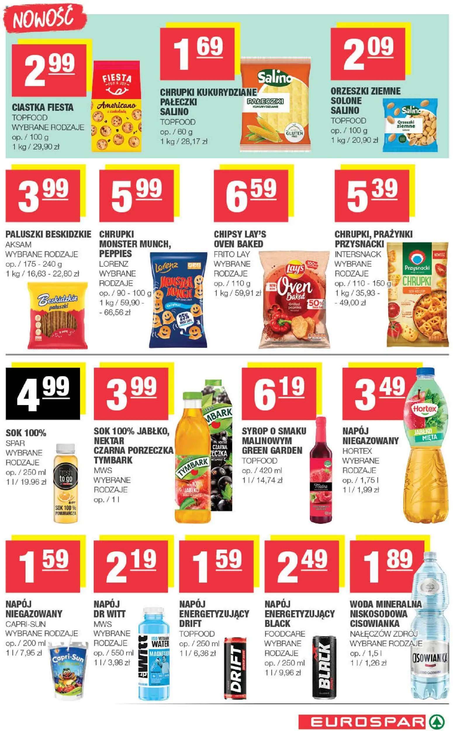 Spar gazetka - Eurospar od 08.04.2026 | Strona: 13 | Produkty: Syrop, Chrupki, Mięta, Paluszki