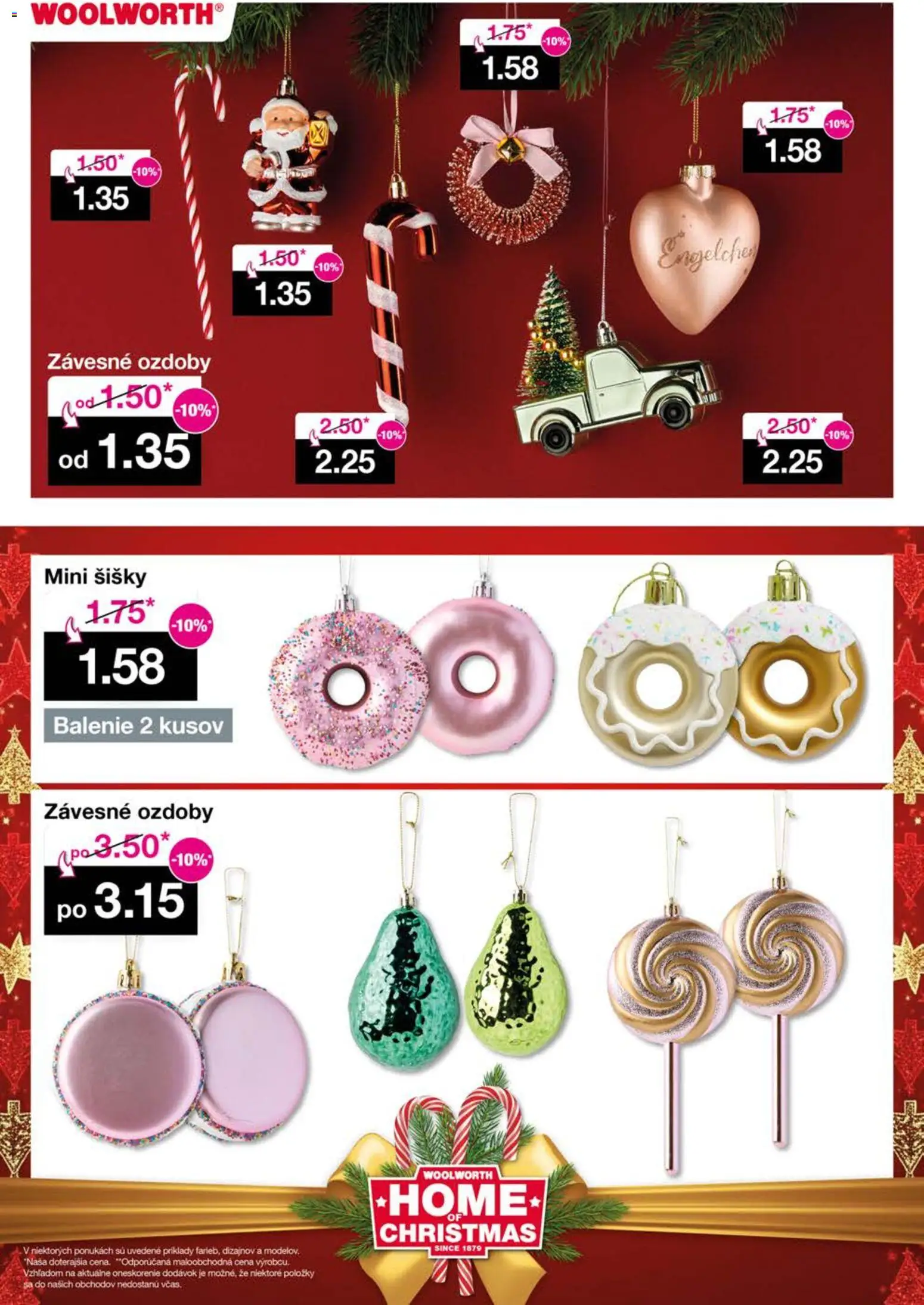 Nové Woolworth akcie – leták je platný od 25.11.2025 | Strana: 13 | Produkty: Šišky