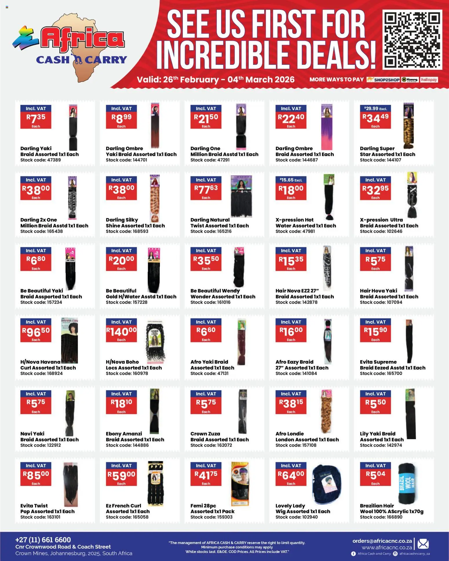New Africa Cash & Carry catalogue – valid from 26.02.2026 | Page: 19 | Products: Stock, Water