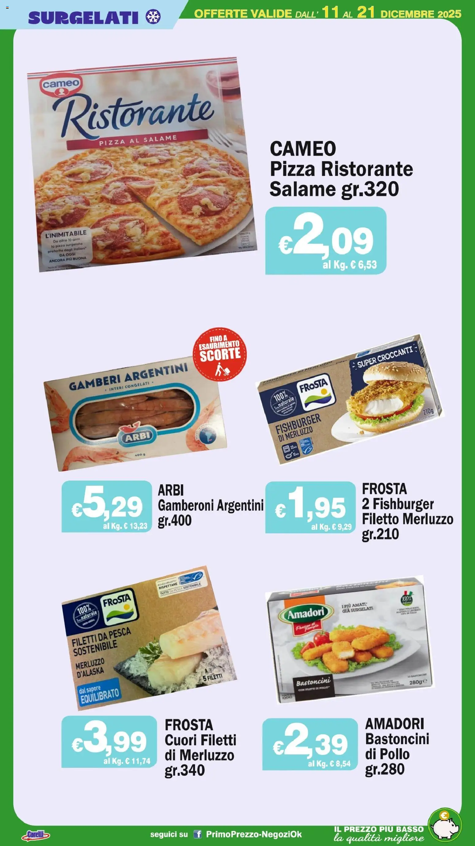 Volantino Primo Prezzo del 11.12.2025 | Pagina: 36 | Prodotti: Salame, Pizza, Pollo, Pesca