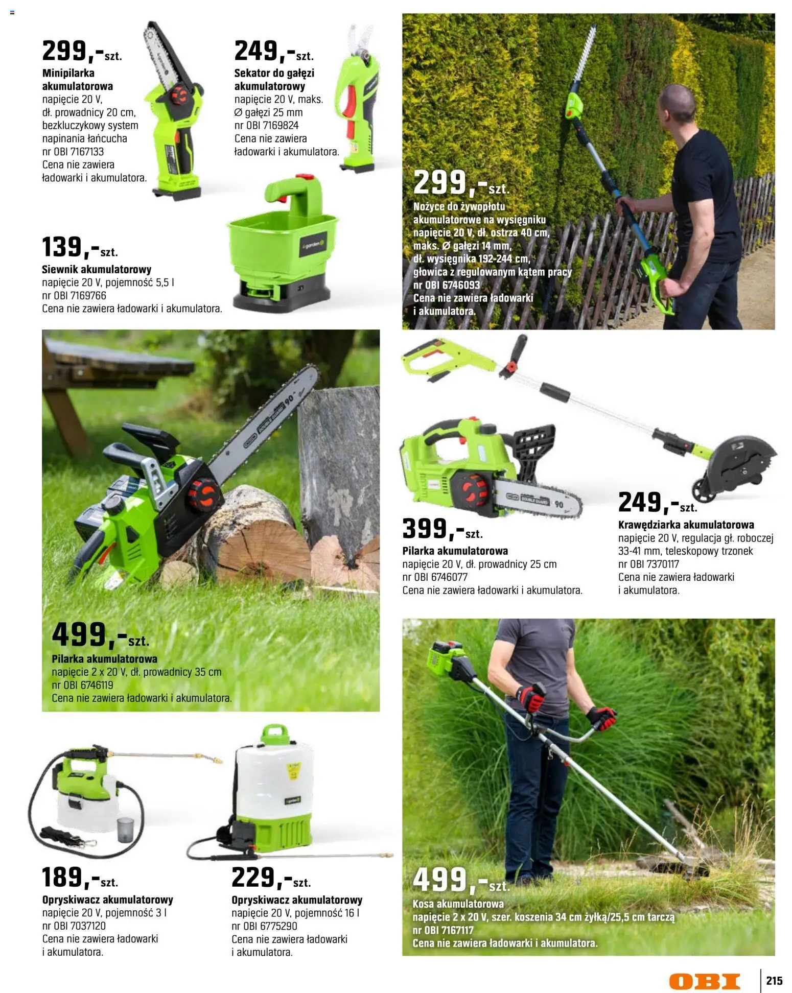 OBI gazetka - Ogród od 11.03.2026 | Strona: 215 | Produkty: Opryskiwacz, Sekator, Nożyce do żywopłotu