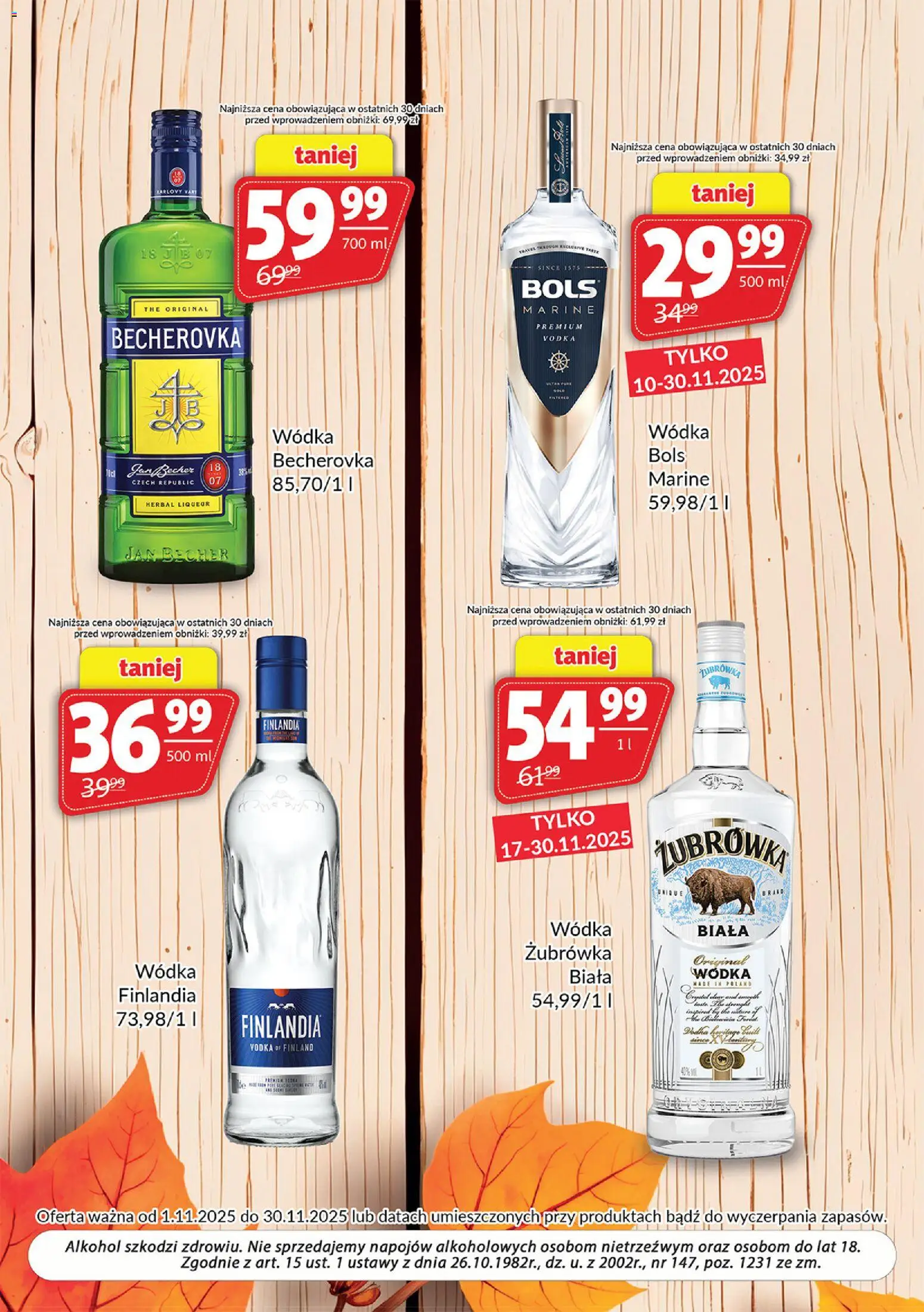 Prim Market Gazetka - Oferta alkoholowa od 01.11.2025 | Strona: 3 | Produkty: Becherovka, Żubrówka, Vodka, Alkohol