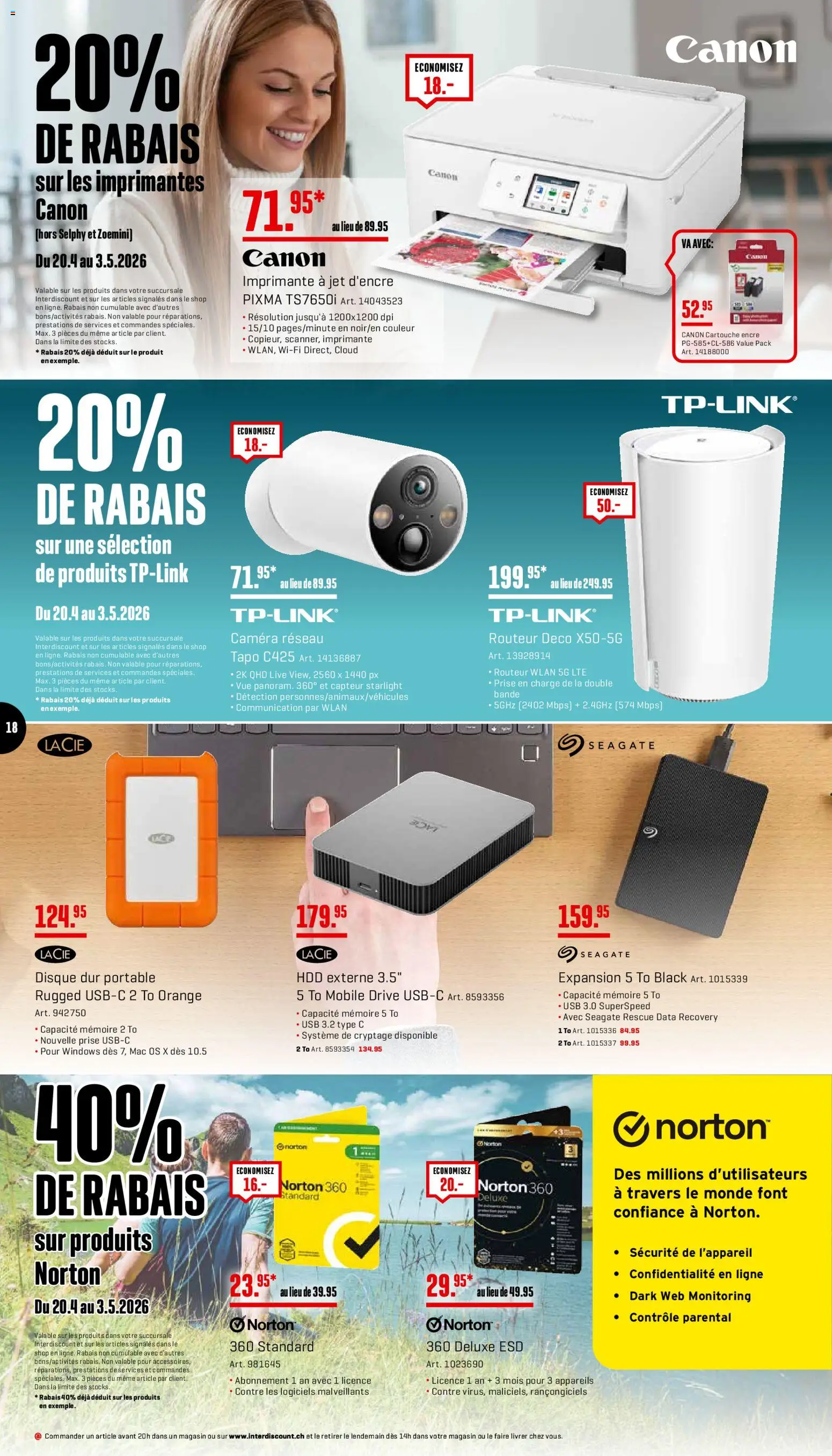 Interdiscount aktionen FR – gültig ab 20.04.2026 | Seite: 18 | Produkte: Usb