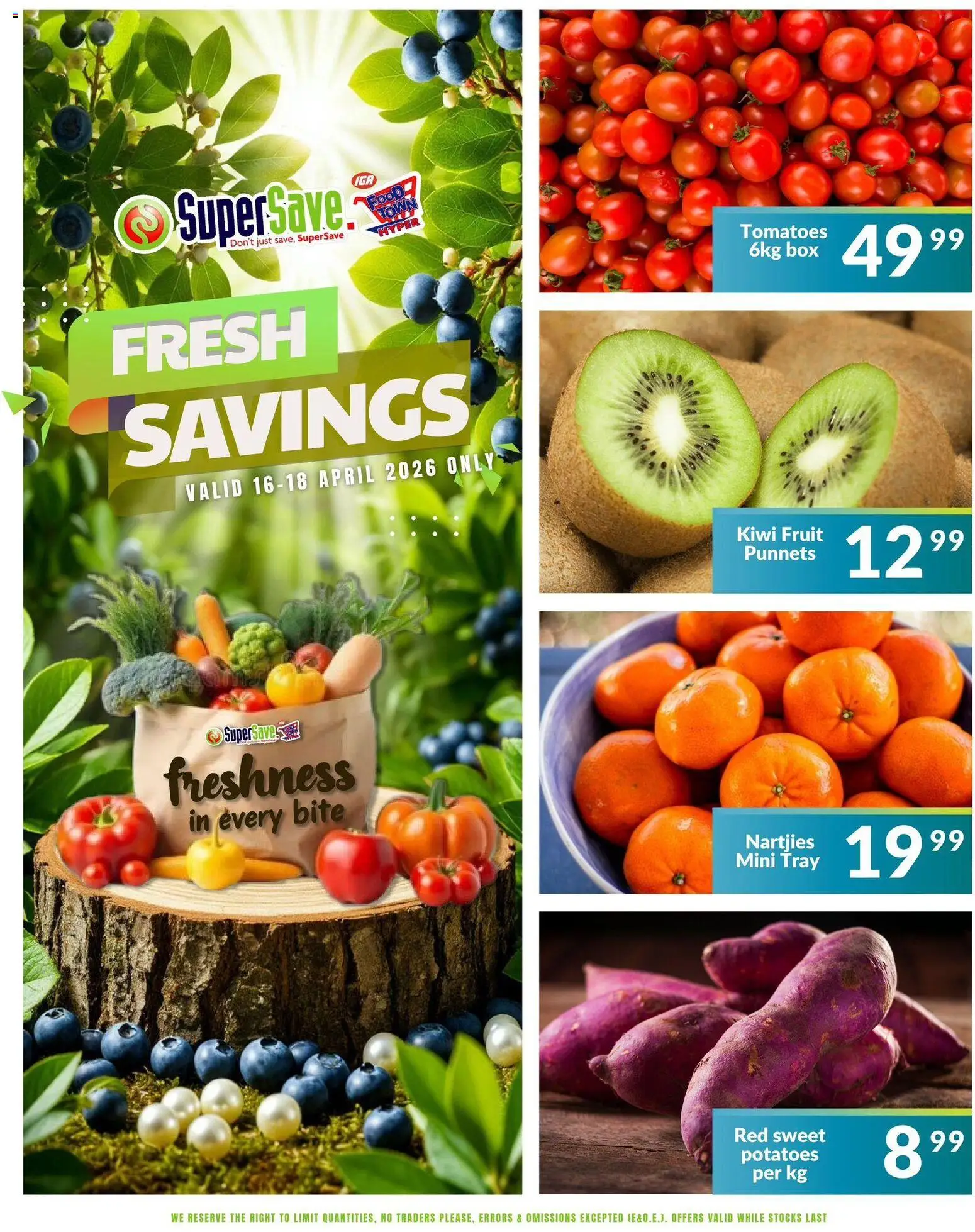 New Super Save catalogue – valid from 16.04.2026 | Page: 3 | Products: Tray, Box, Tomatoes, Fruit
