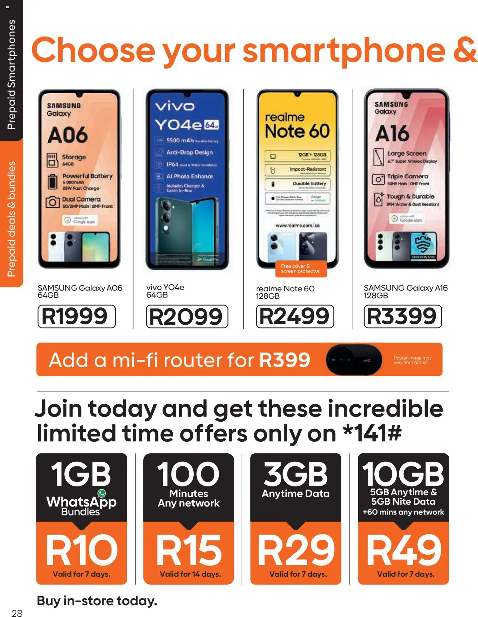 New Cell C catalogue – valid from 04.02.2026 | Page: 30 | Products: Data, Cover, Charger, Water