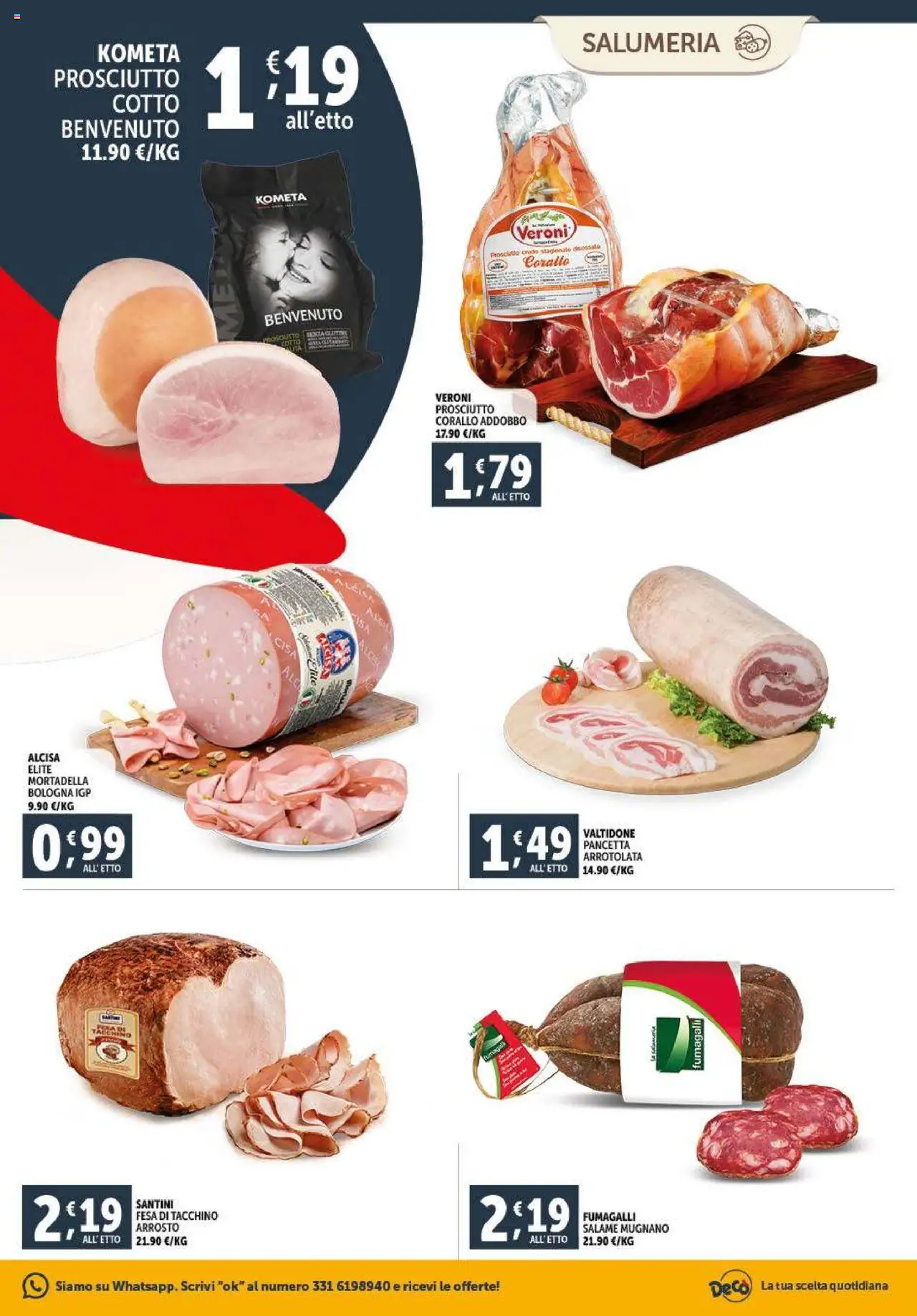Volantino Decò del 02.09.2025 | Pagina: 3 | Prodotti: Prosciutto Cotto, Salame, Pancetta, Prosciutto