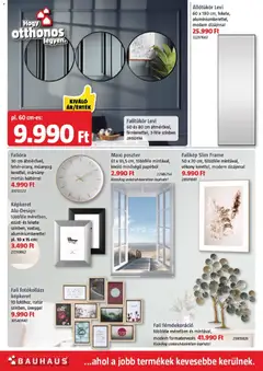 Bauhaus Akciós újság - amely érvényes a következő dátumtól: 06.11.2025 | Oldal: 8 | Termékek: Falióra, Képkeret, Falitükör