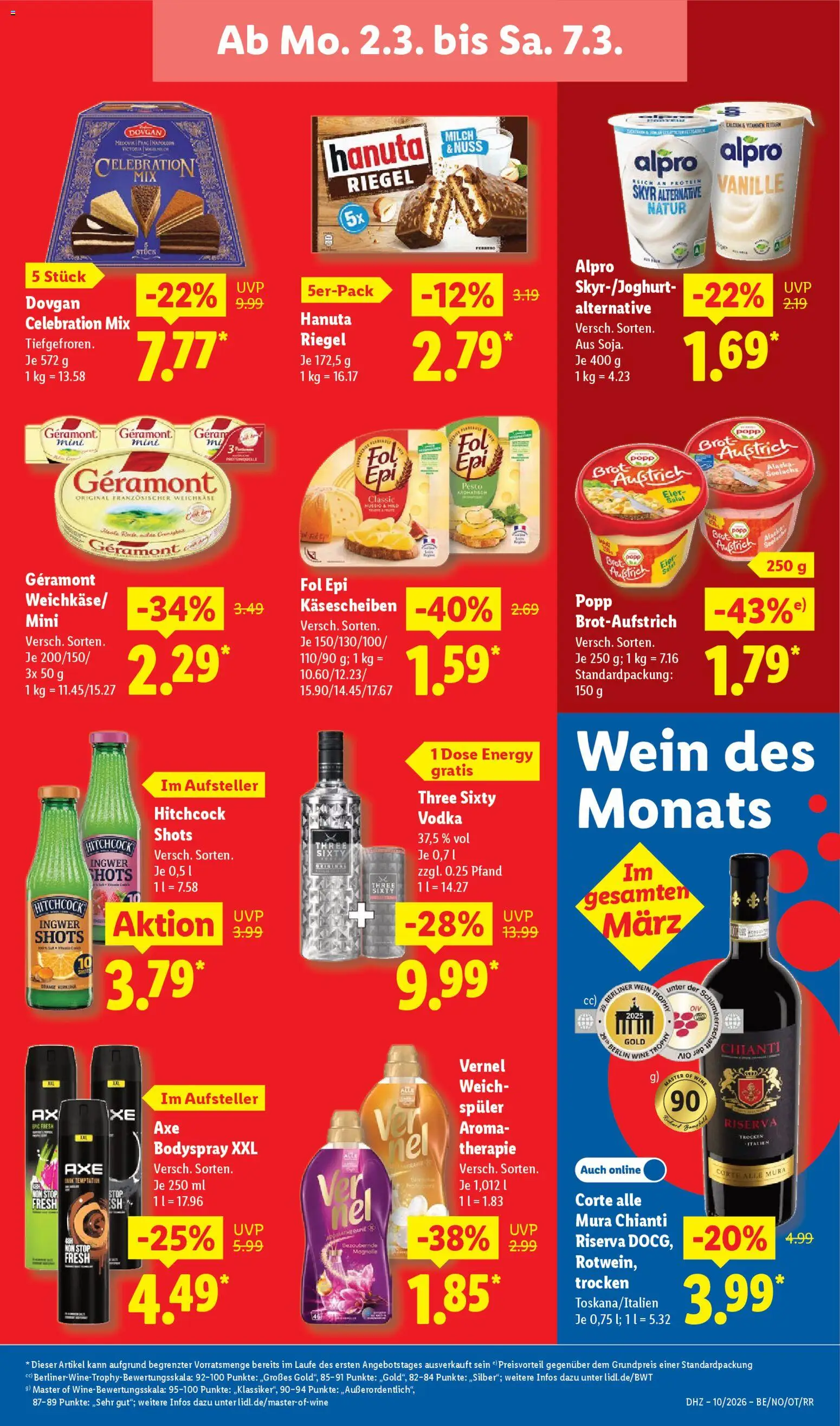 Lidl Prospekt Lüchow – gültig ab 02.03.2026 | Seite: 13 | Produkte: Energy, Brot, Wein, Salat