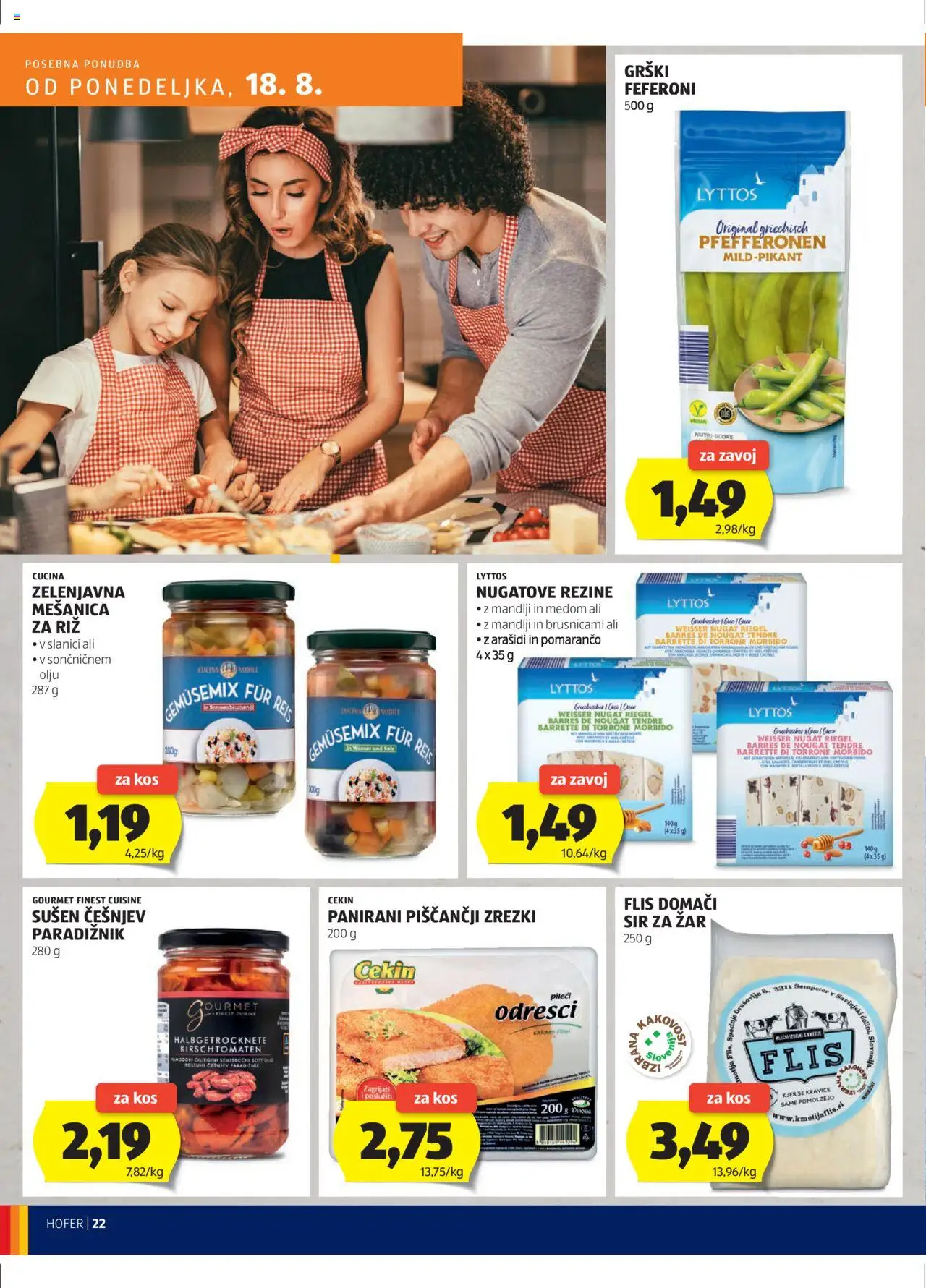 Hofer SI katalog | vrijedi od 14.08.2025 | Stranica: 22 | Proizvodi: Sir, Feferoni