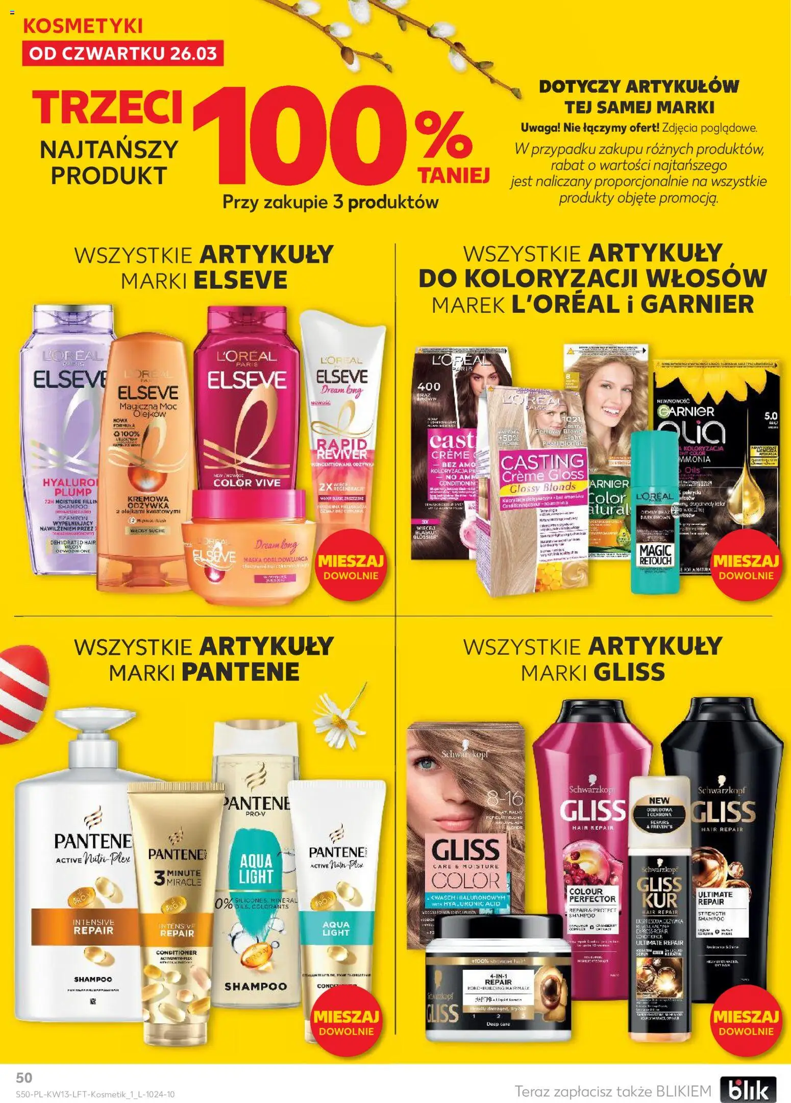 Kaufland gazetka od 26.03.2026 | Strona: 50 | Produkty: Kosmetyki, Olej, Szampon, Maska