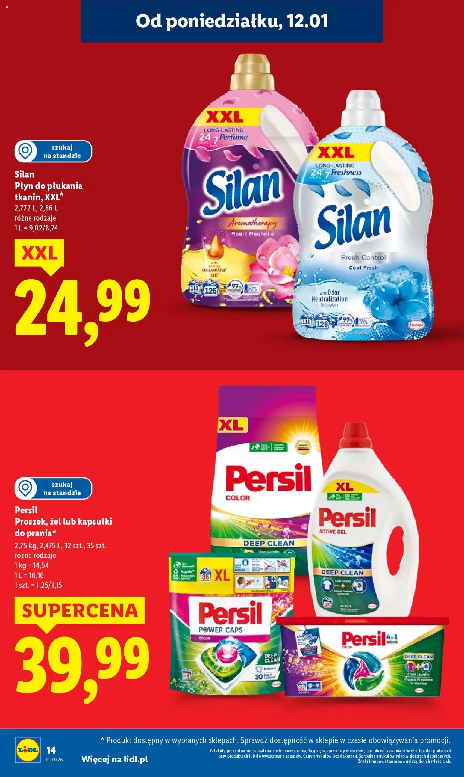 Lidl Gazetka od 12.01.2026 | Strona: 14 | Produkty: Persil, Detergent