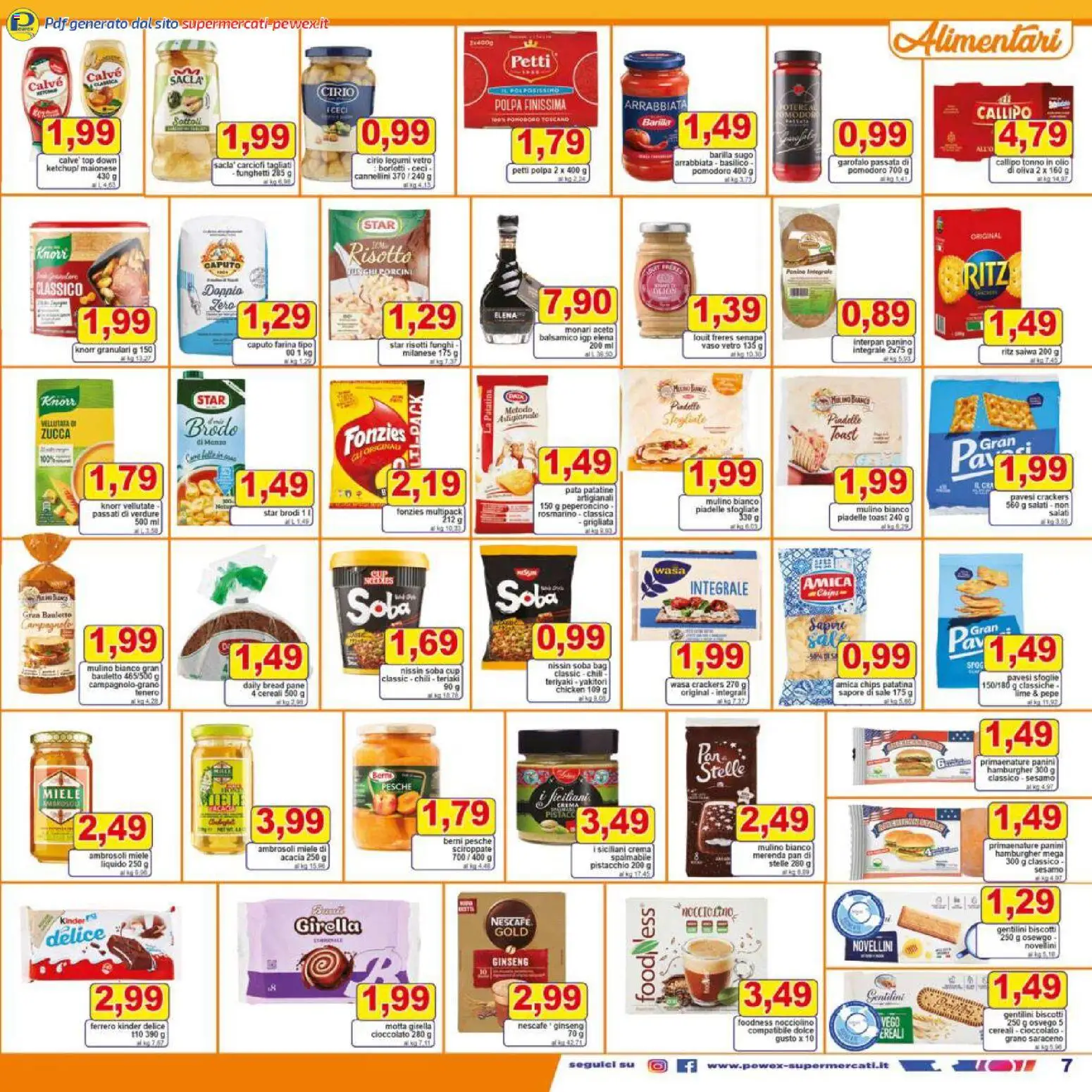 Volantino Pewex del 27.11.2025 | Pagina: 7 | Prodotti: Legumi, Pane, Pepe, Tonno
