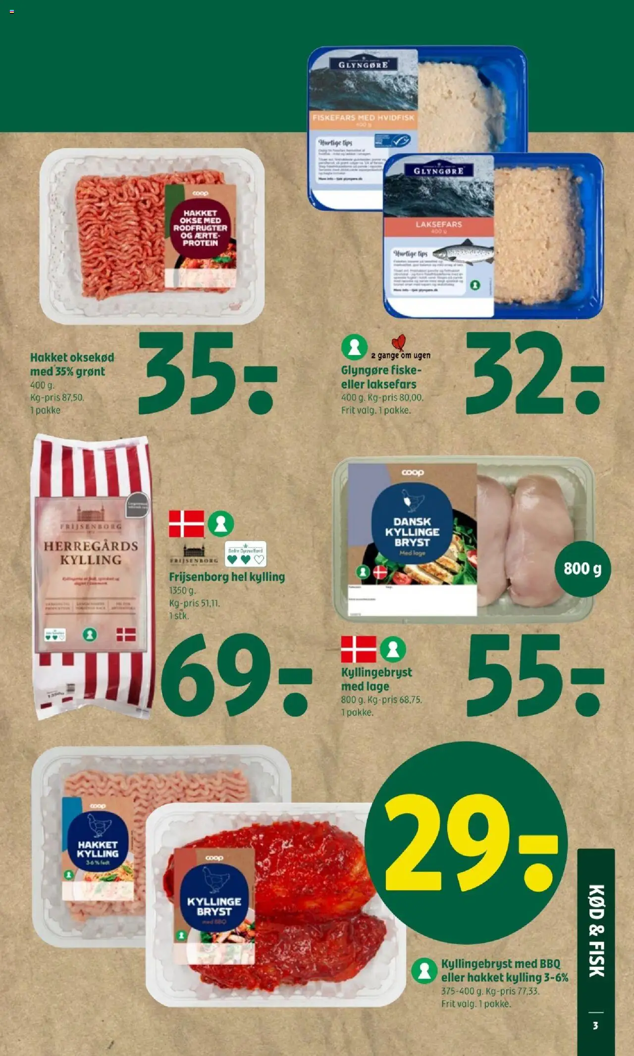 Coop 365 tilbudsavis – gyldig fra 23.10.2025 | Side: 3 | Produkter: Fisk, Oksekød