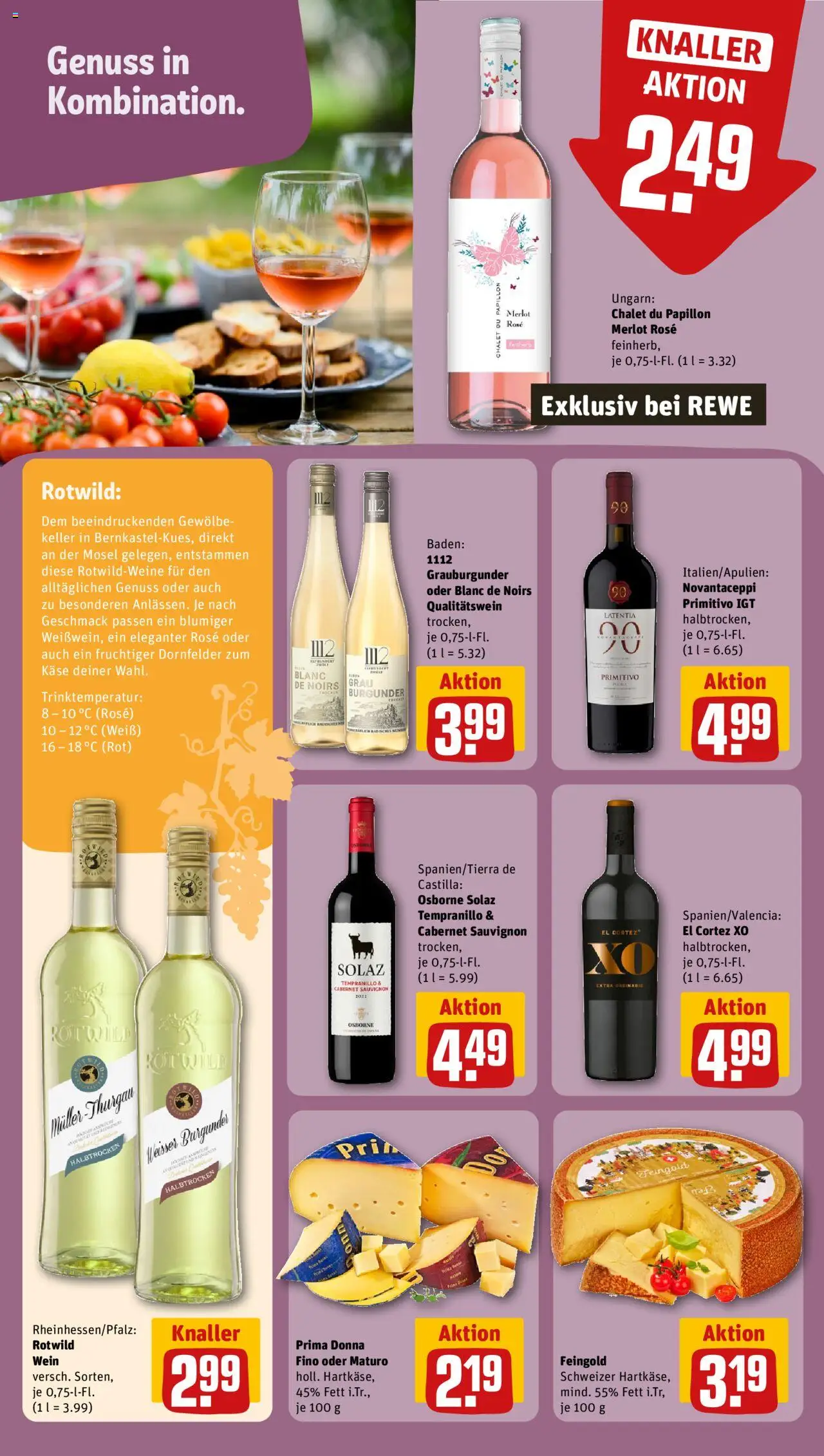 Rewe Prospekt 	 – gültig ab 20.10.2025 | Seite: 18 | Produkte: Osborne, Käse, Merlot, Wein