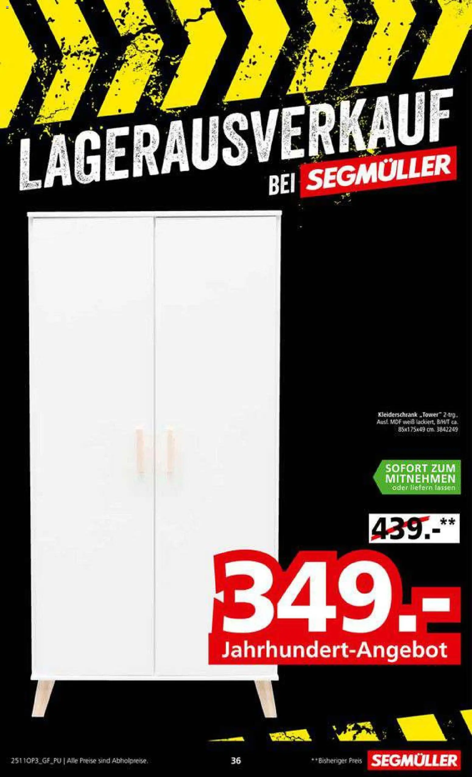 Segmüller Lagerausverkauf bei Segmüller – gültig ab 22.11.2025 | Seite: 36 | Produkte: Kleiderschrank