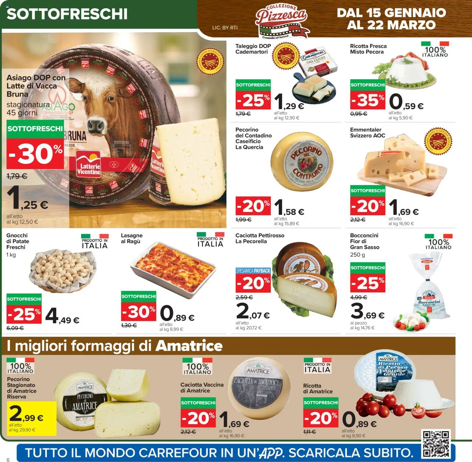 Volantino Carrefour del 15.01.2026 | Pagina: 6 | Prodotti: Patate, Latte, Ricotta, Pecorino