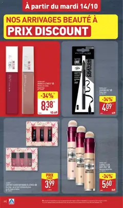 Aldi - Prévisualisation de Aldi catalogue semaine 42 valide à partir de 14.10.2025 | Page: 22 | Produits: Gloss, Correcteur, Rouge à lèvres, Crayon