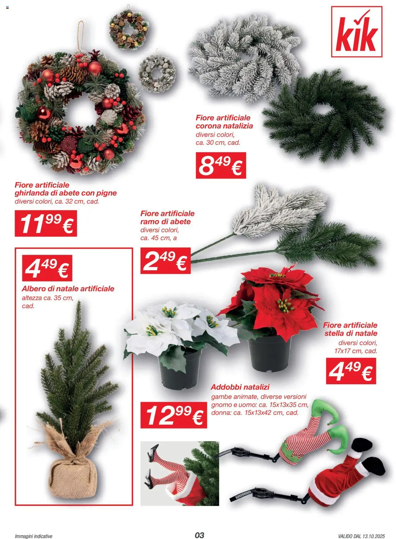 Volantino KiK del 13.10.2025 | Pagina: 3 | Prodotti: Albero di natale
