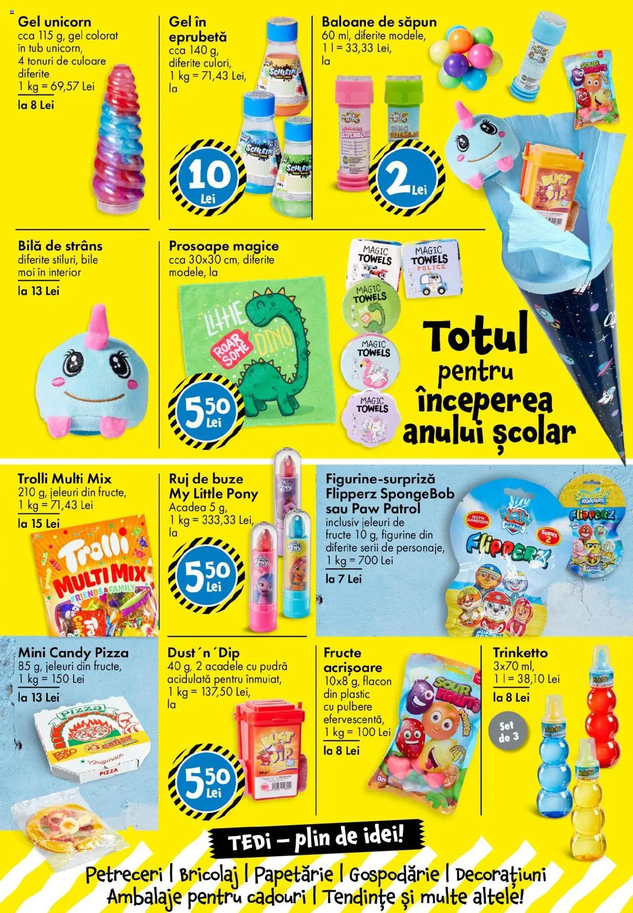 Catalog TEDi – valabil de la 08.08.2025 | Pagină: 4 | Produse: Pudră, Pizza, Fructe, Acadele