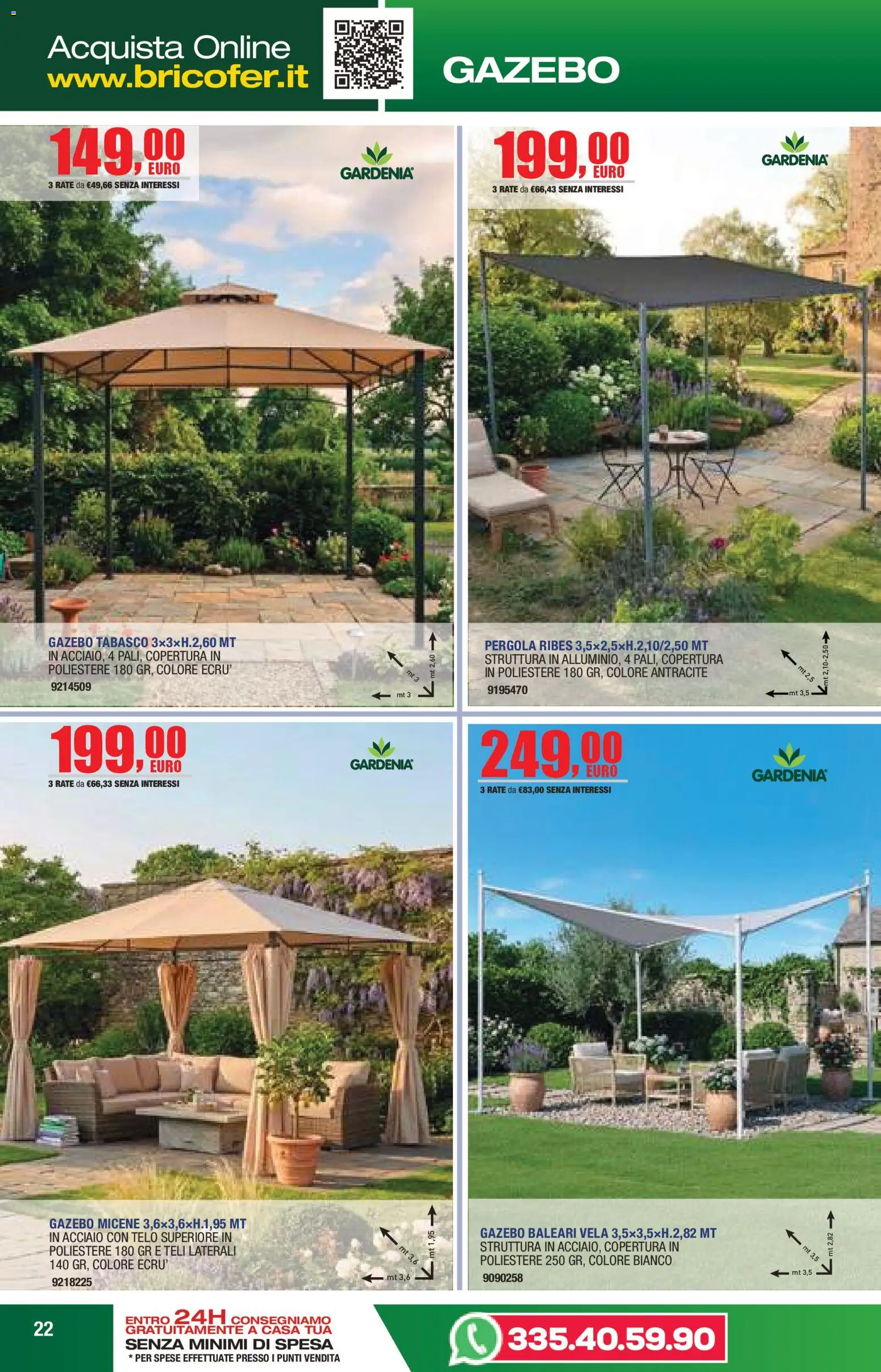 Volantino Self del 14.04.2026 | Pagina: 22 | Prodotti: Gazebo, Pergola