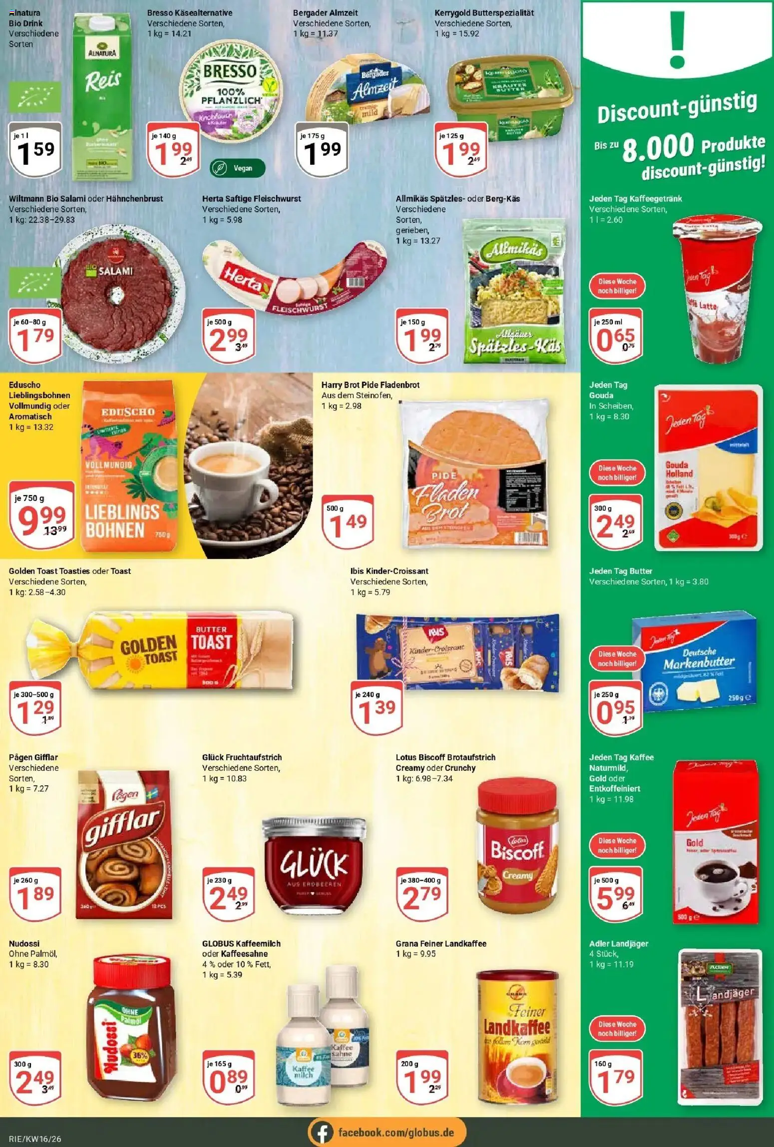 Globus Prospekt Bochum-Riemke	 – gültig ab 12.04.2026 | Seite: 11 | Produkte: Kaffee, Toast, Salami, Erdbeeren