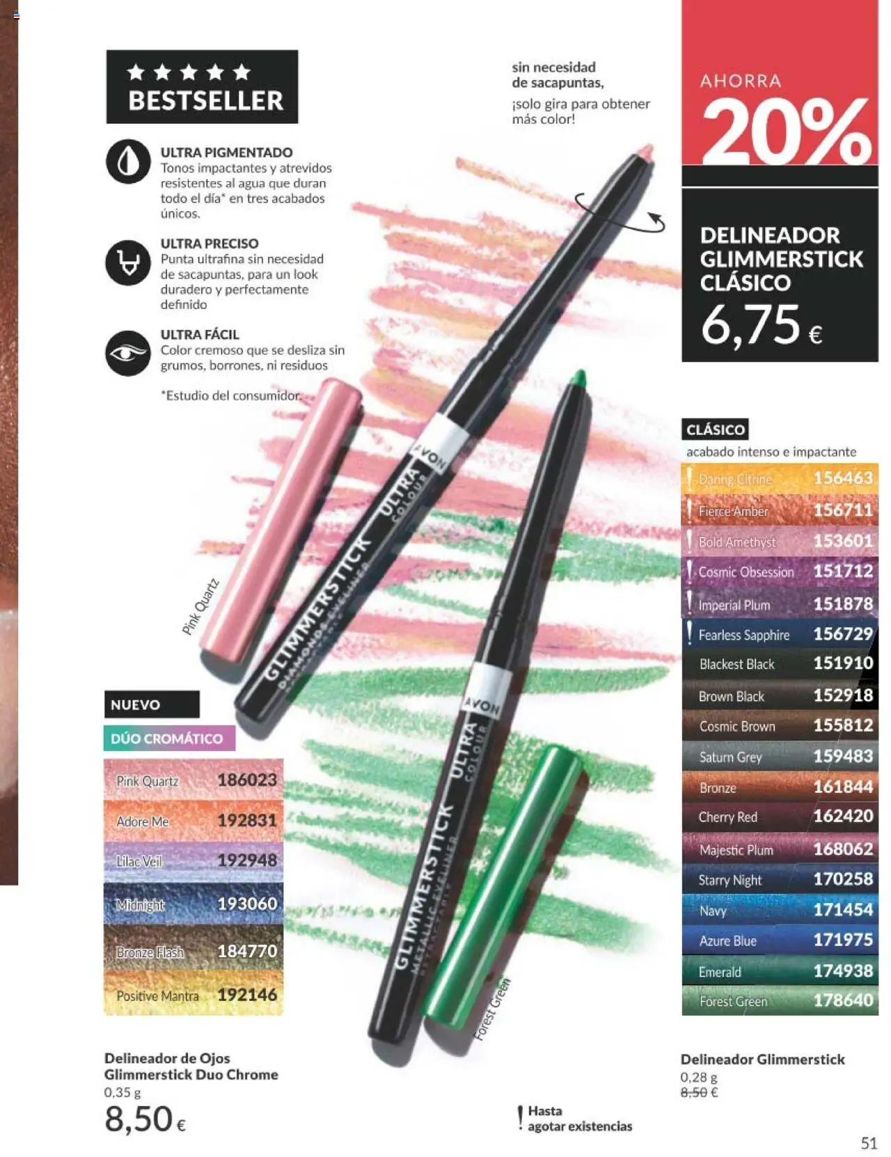 Catálogo AVON campaña 7 │ válido desde el 01.07.2025 | Página: 51 | Productos: Delineador de ojos, Delineador