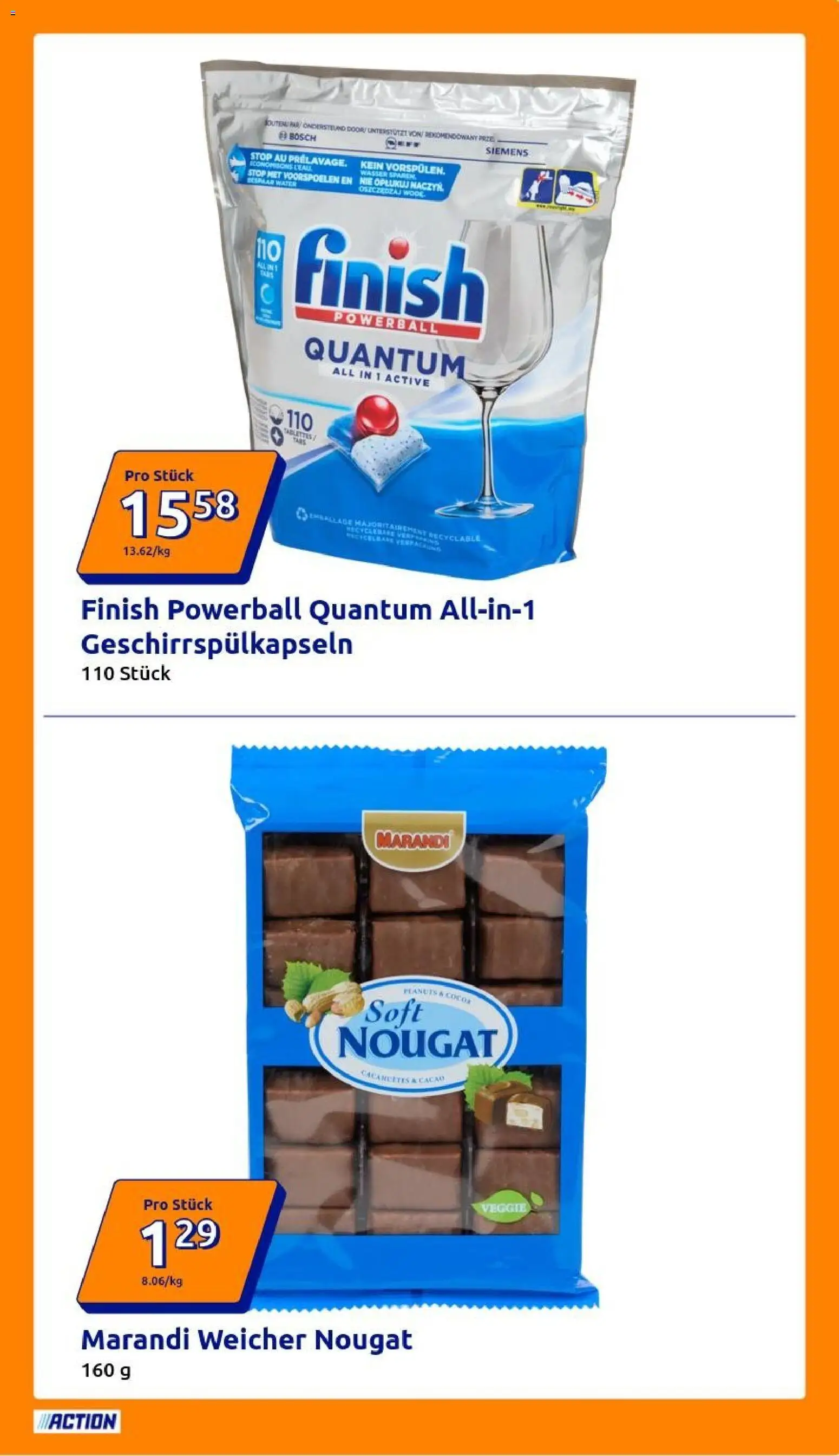 Action Prospekt – gültig ab 25.03.2026 | Seite: 9 | Produkte: Bosch, Siemens, Finish, Wasser