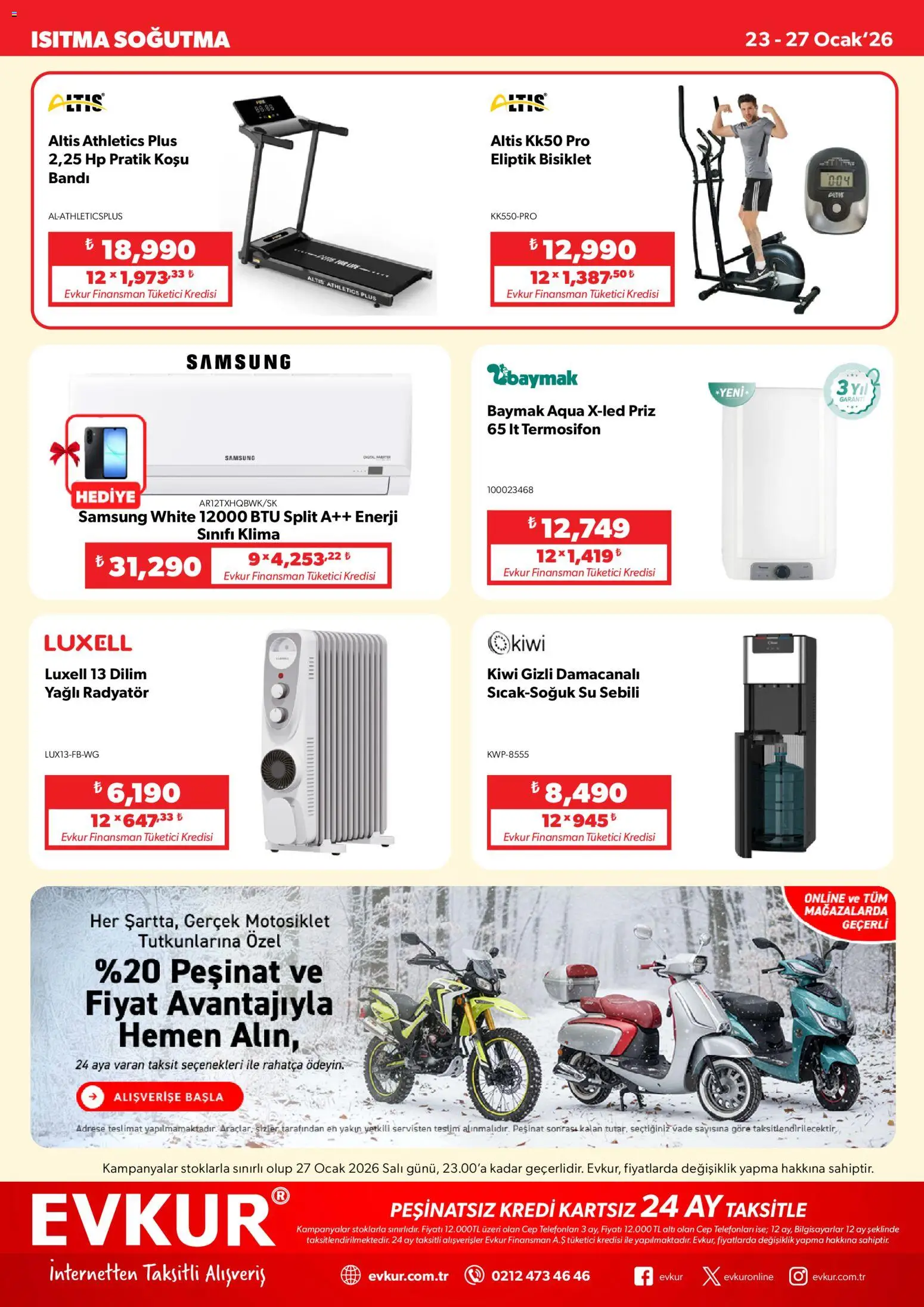 Evkur Katalog - 23.01.2026 tarihinden itibaren geçerlidir | Sayfa: 7 | Ürünler: Priz, Radyatör, Ocak, Klima
