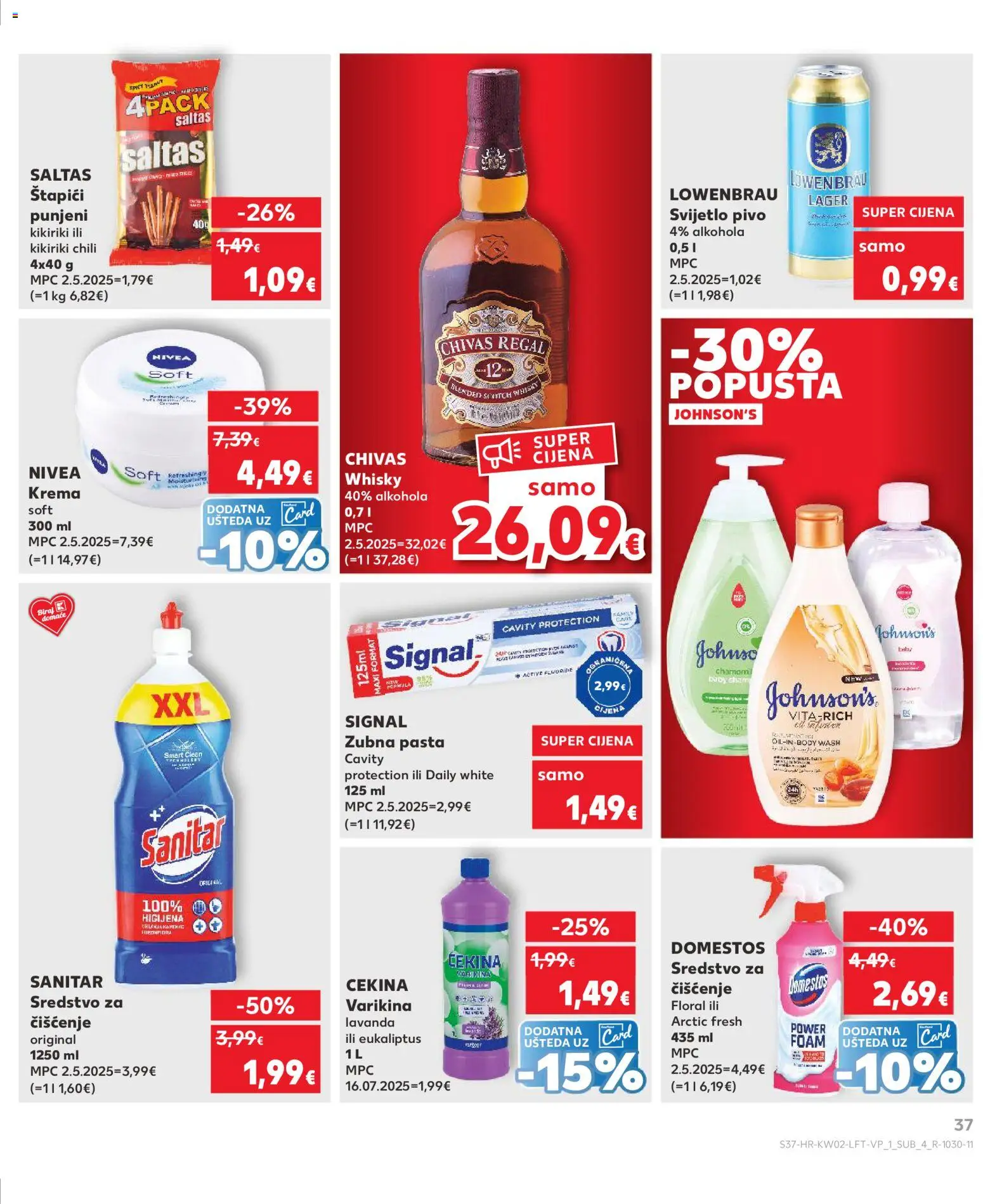 Kaufland katalog | vrijedi od 07.01.2026 | Stranica: 37 | Proizvodi: Whisky, Regal, Pasta, Štapići