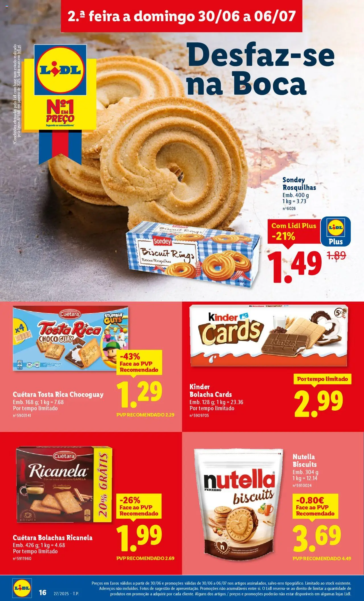 Lidl folheto │ válido de 30.06.2025 | Página: 16 | Produtos: Bolachas, Base