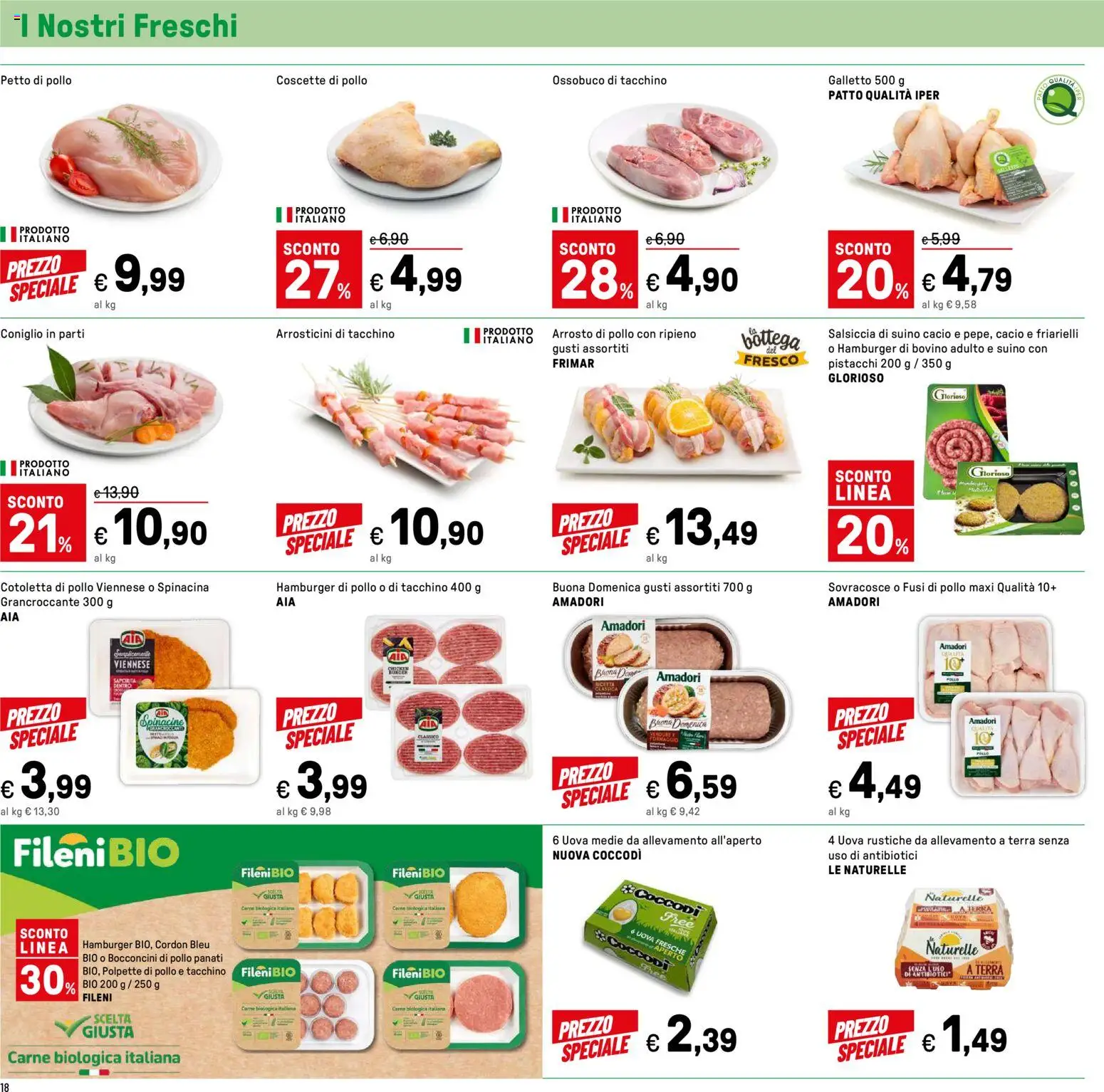 Volantino Iper del 24.11.2025 | Pagina: 18 | Prodotti: Arrosto, Formaggio, Friarielli, Pistacchi