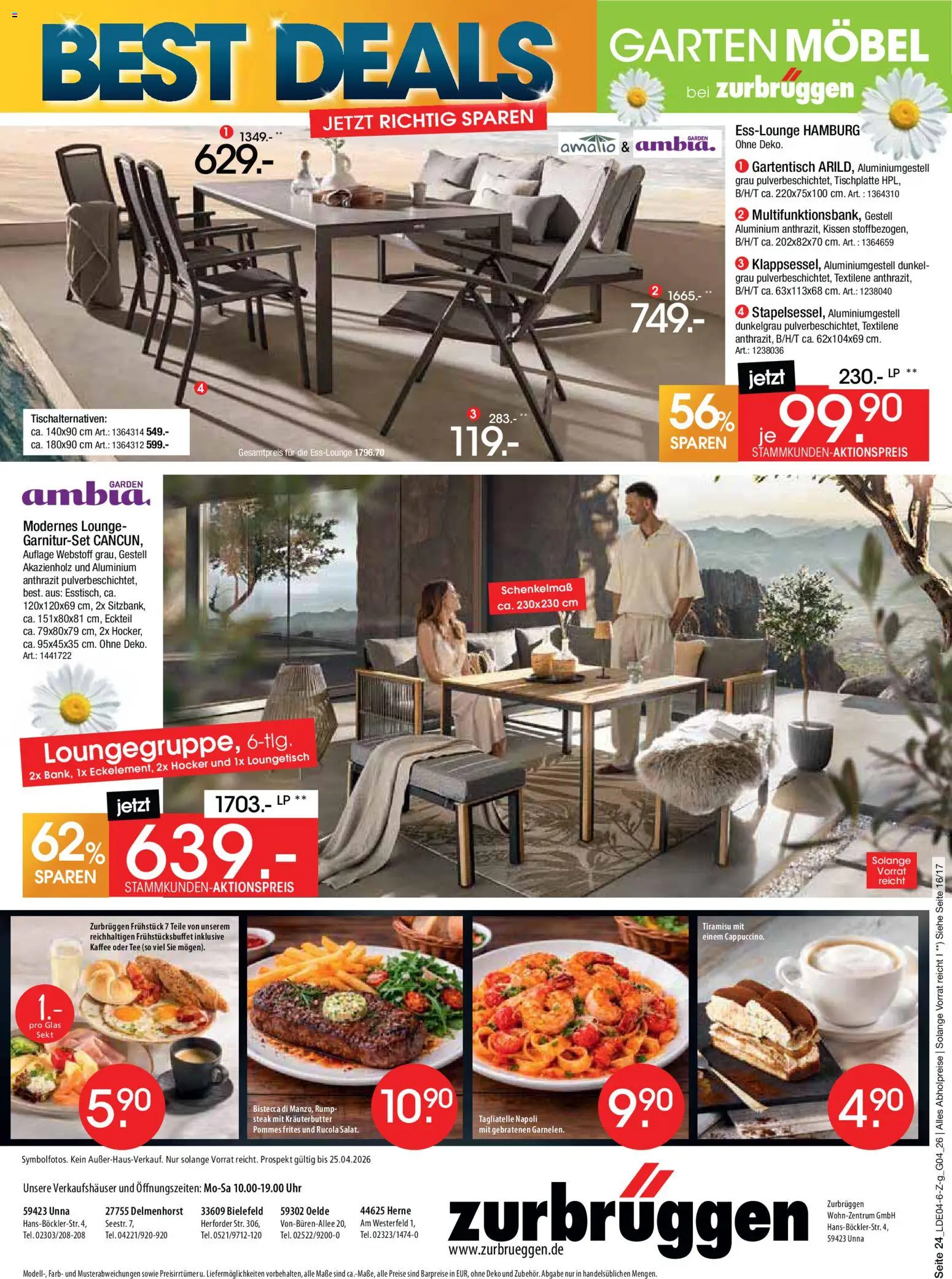 Zurbrüggen Italienische Wochen – gültig ab 11.04.2026 | Seite: 50 | Produkte: Kaffee, Kräuterbutter, Tee, Uhr