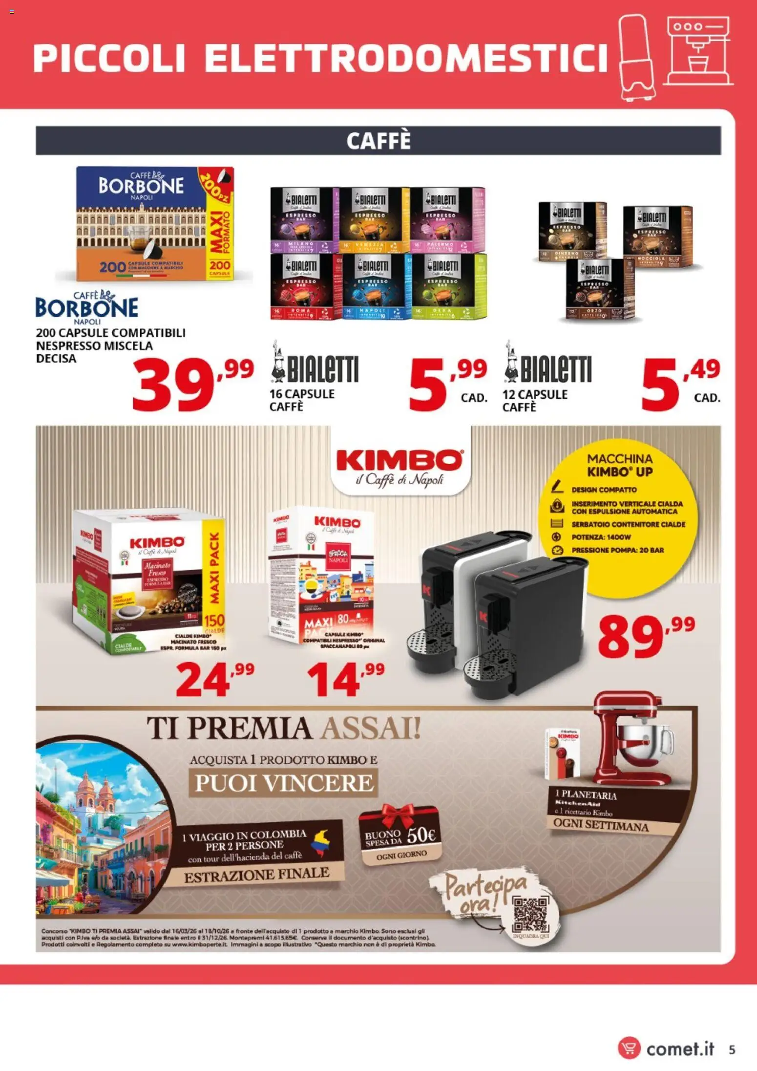 Volantino Comet del 10.04.2026 | Pagina: 5 | Prodotti: Caffè, Contenitore, Macinato